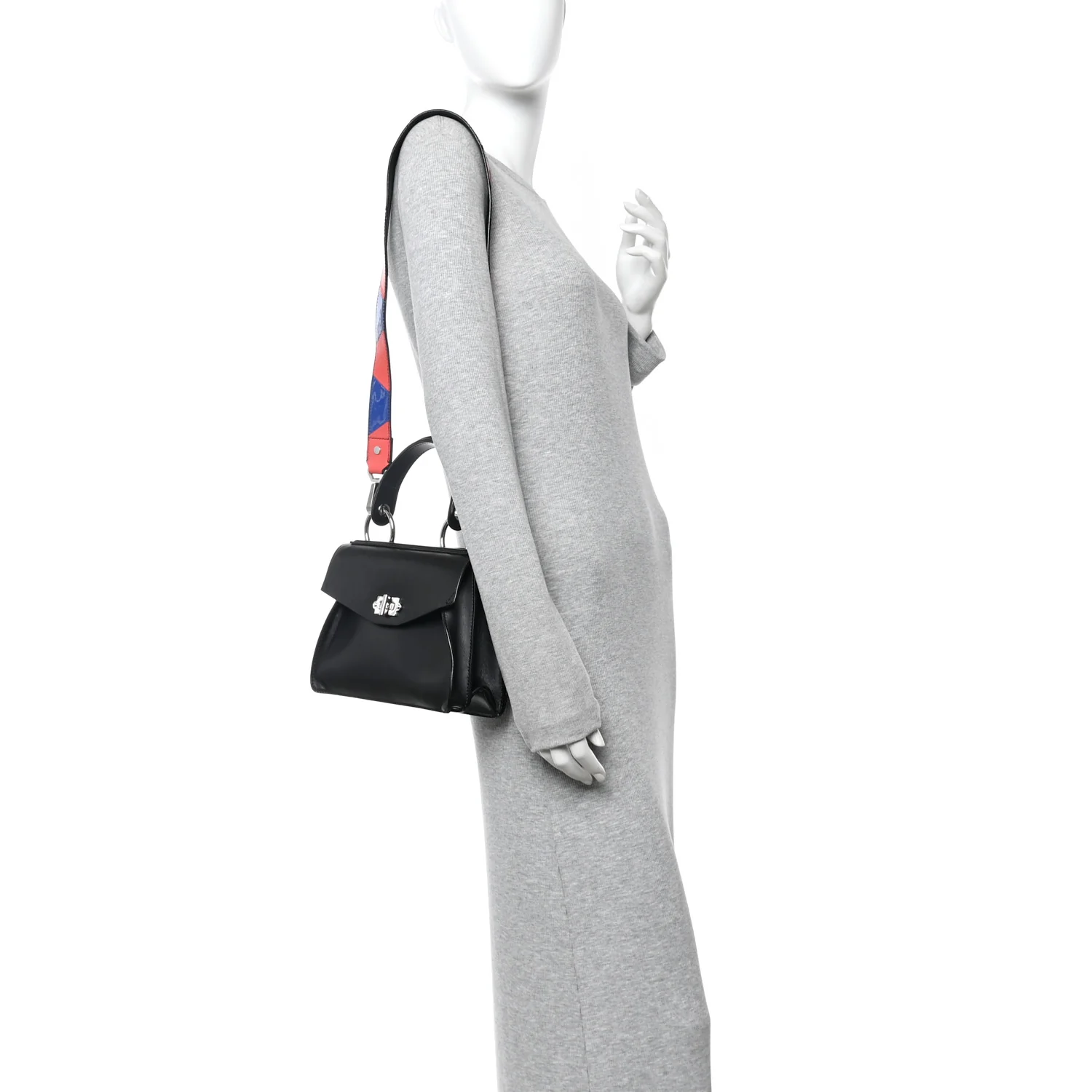 Calfskin Small Hava Top Handle Bag Black Multicolor - Image 2