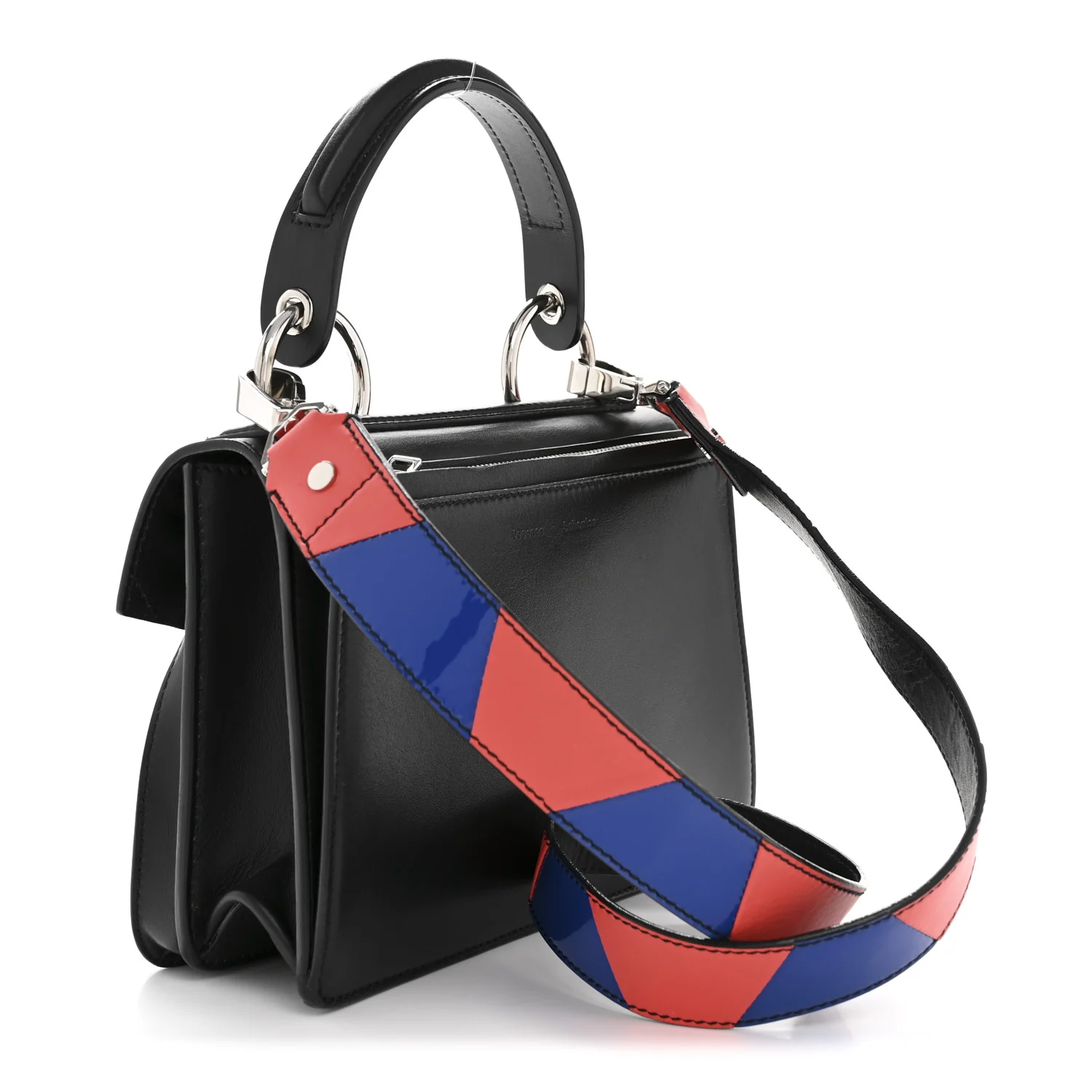 Calfskin Small Hava Top Handle Bag Black Multicolor - Image 3