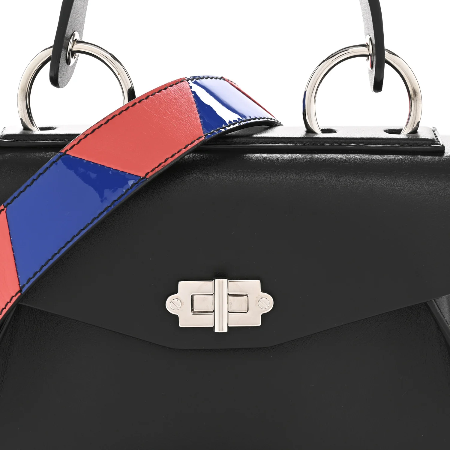 Calfskin Small Hava Top Handle Bag Black Multicolor - Image 7