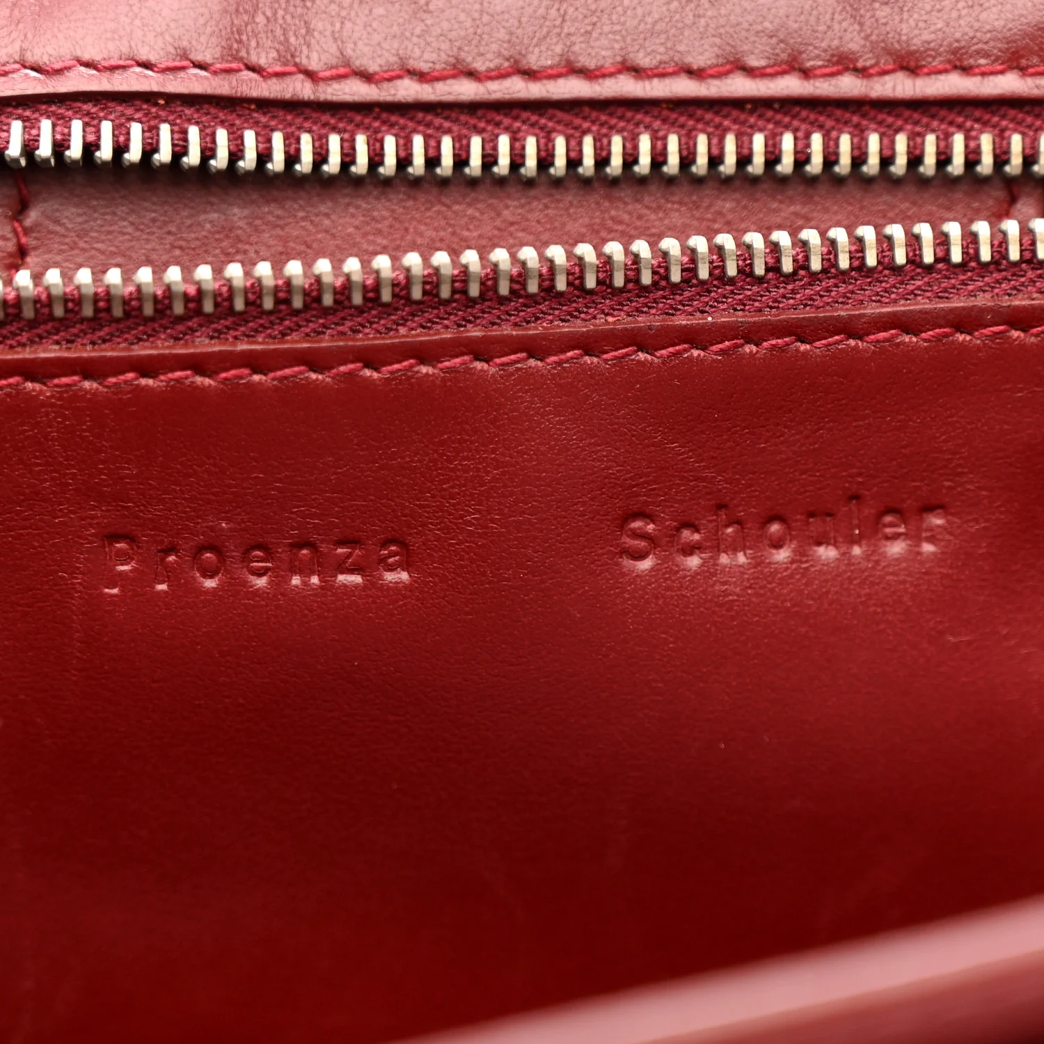 Lambskin Perforated Tiny PS1 Satchel Burgundy - Image 6