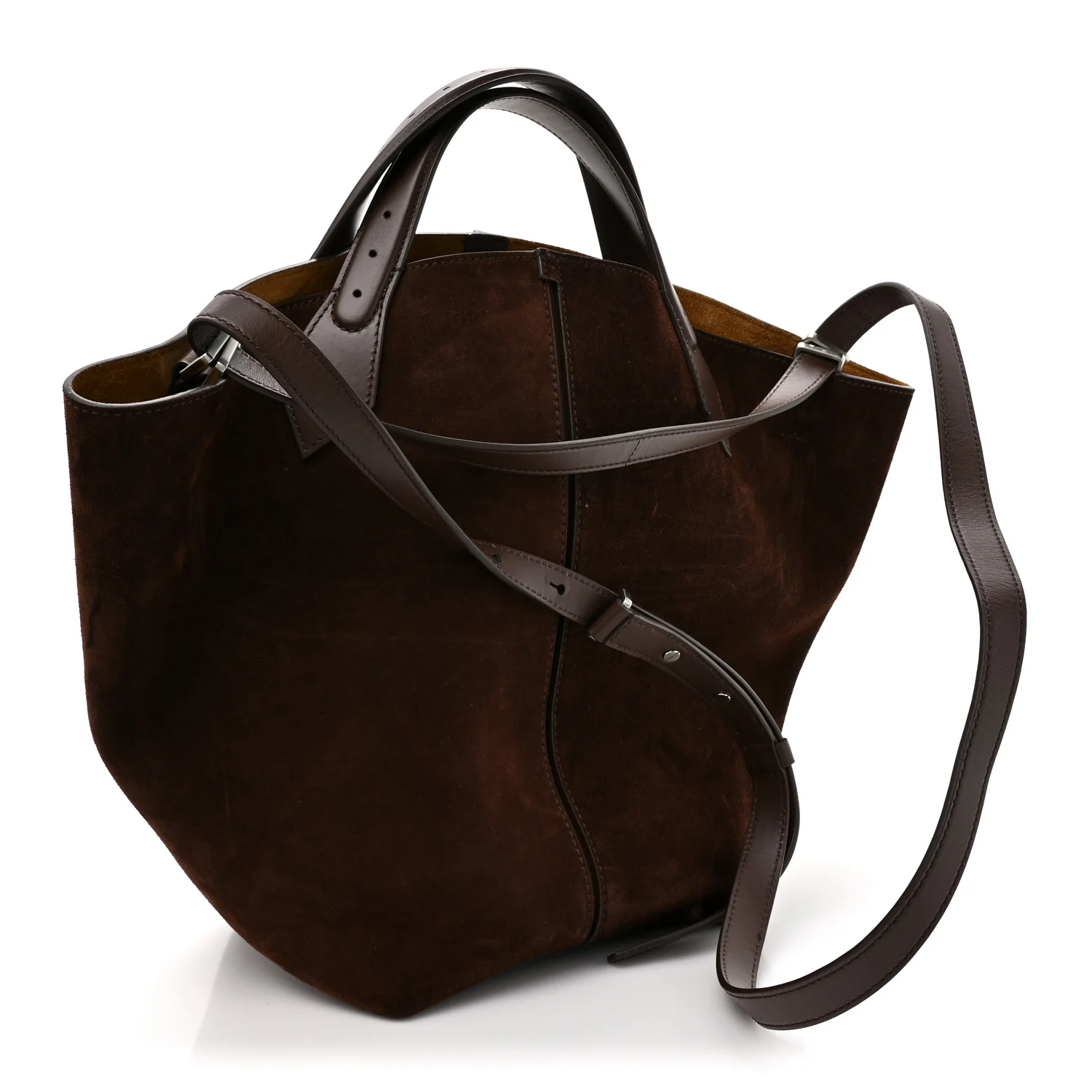 Suede Large Chelsea Tote Chocolate - Image 3