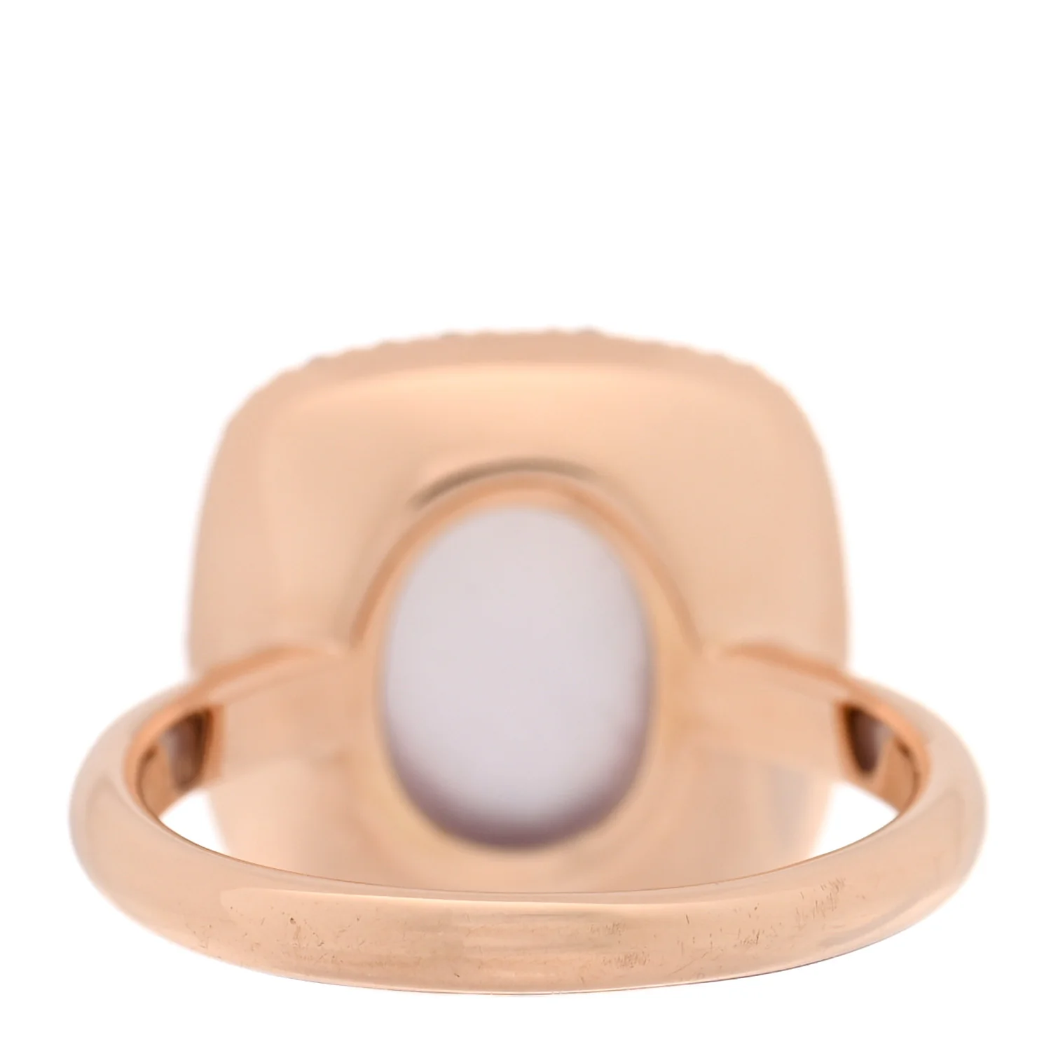 18K Rose Gold Diamond Amethyst Mother of Pearl Cocktail Ring 52 6 - Image 3