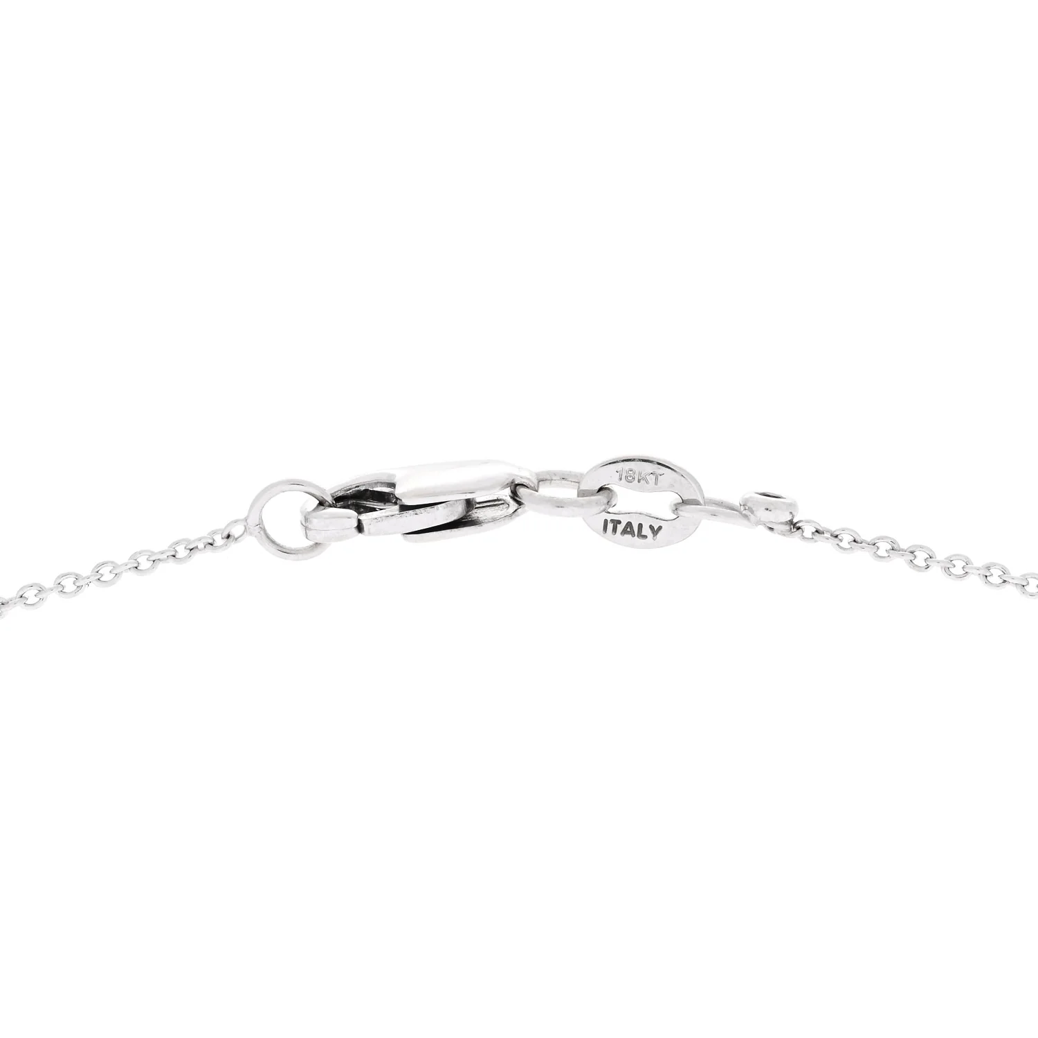 18K White Gold Diamond .17ct Emerald Cut Diamonds By The Inch Necklace - Image 4