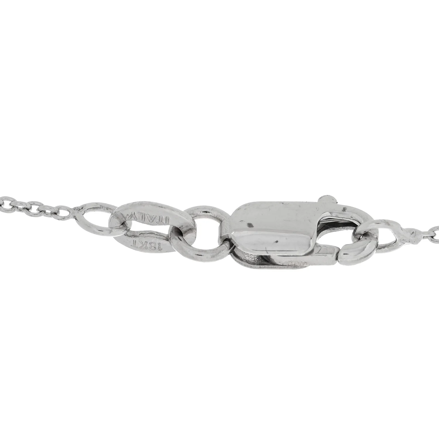 18K White Gold Diamond Snowflake Pendant Necklace - Image 4
