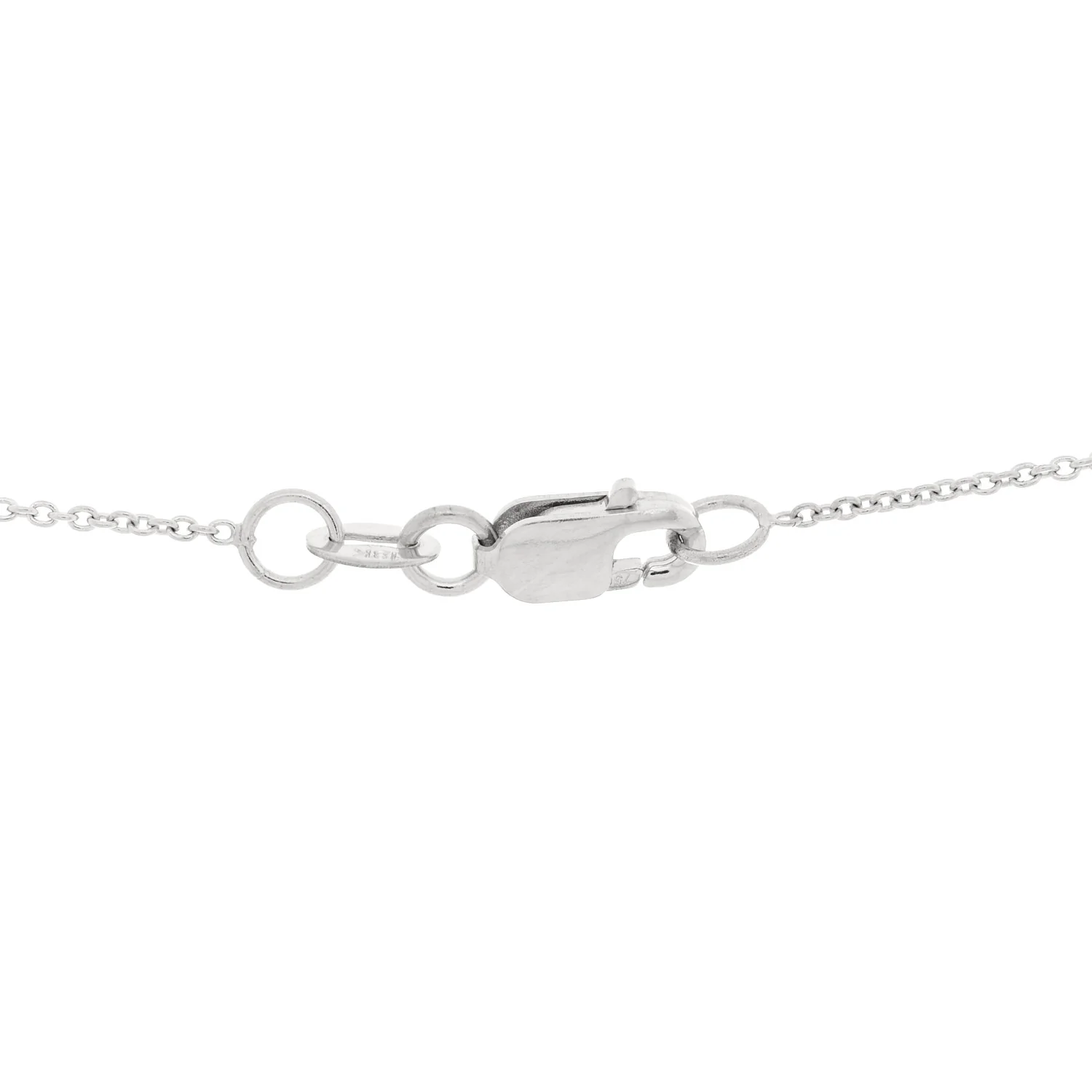 18K White Gold Diamond Teddy Bear Pendant Necklace - Image 4