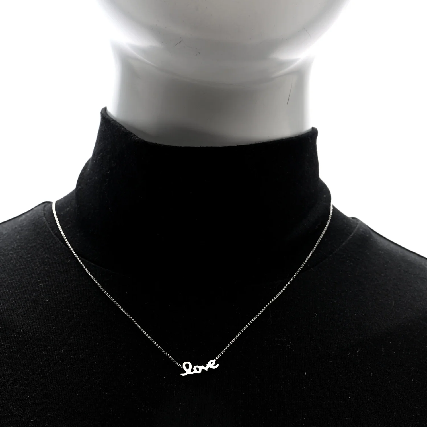 18K White Gold Love Necklace - Image 2