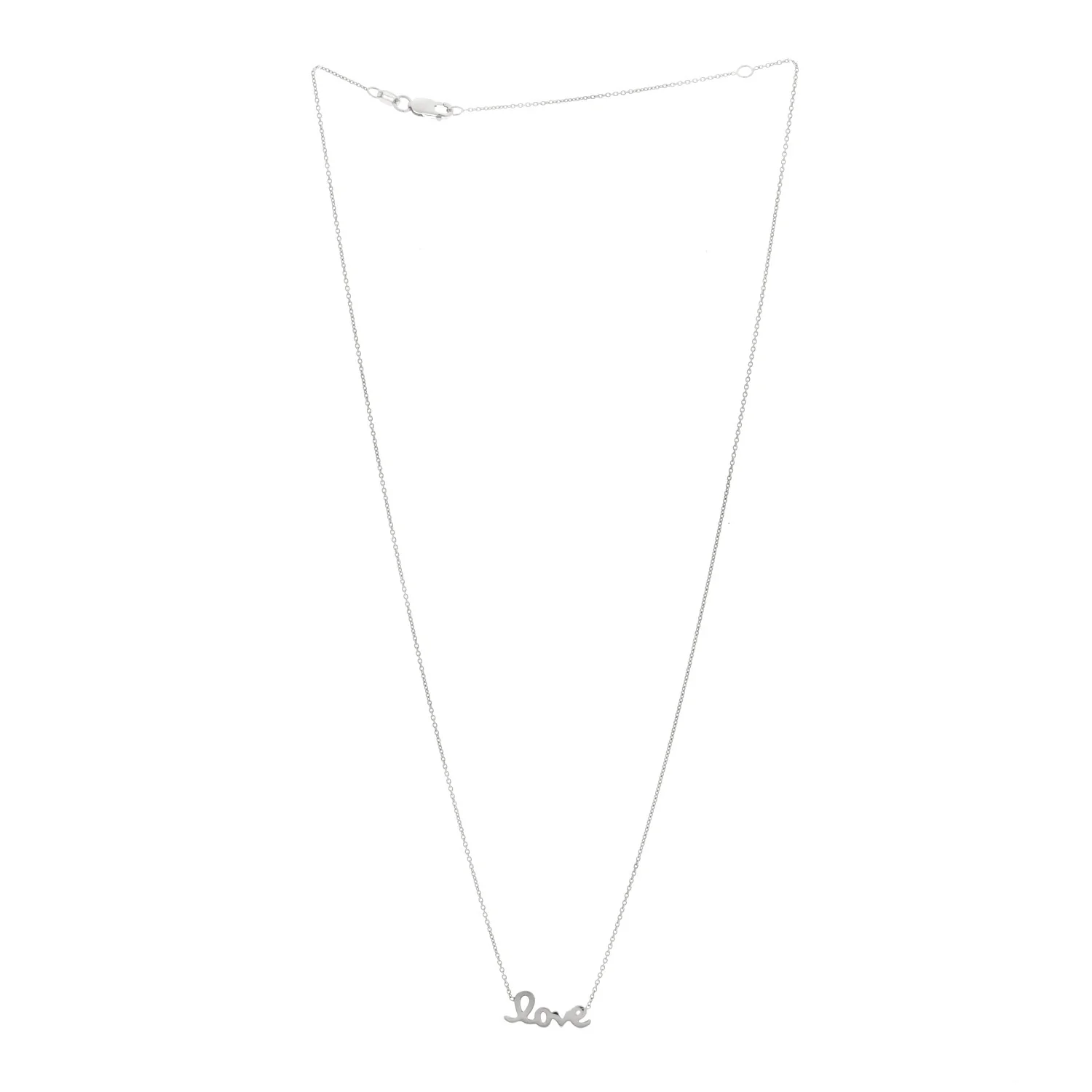 18K White Gold Love Necklace - Image 3