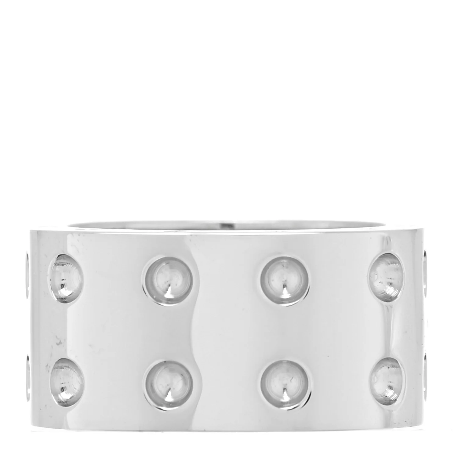 18K White Gold Pois Moi Double Row Ring 53 6.5 - Image 3