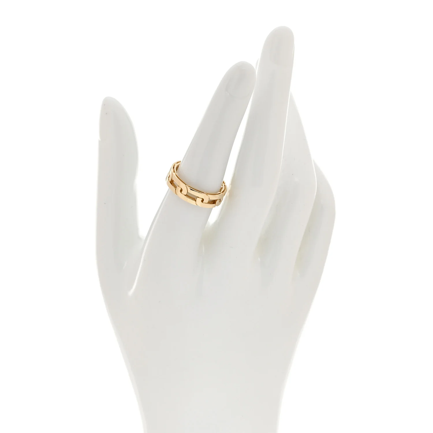 18K Yellow Gold Navarra Slim Ring 53 6.5 - Image 2