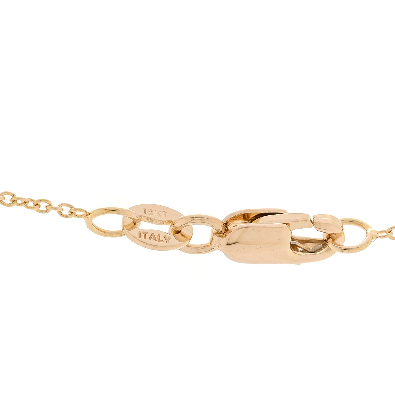18K Yellow Gold Pyramid Pendant Necklace - Image 5