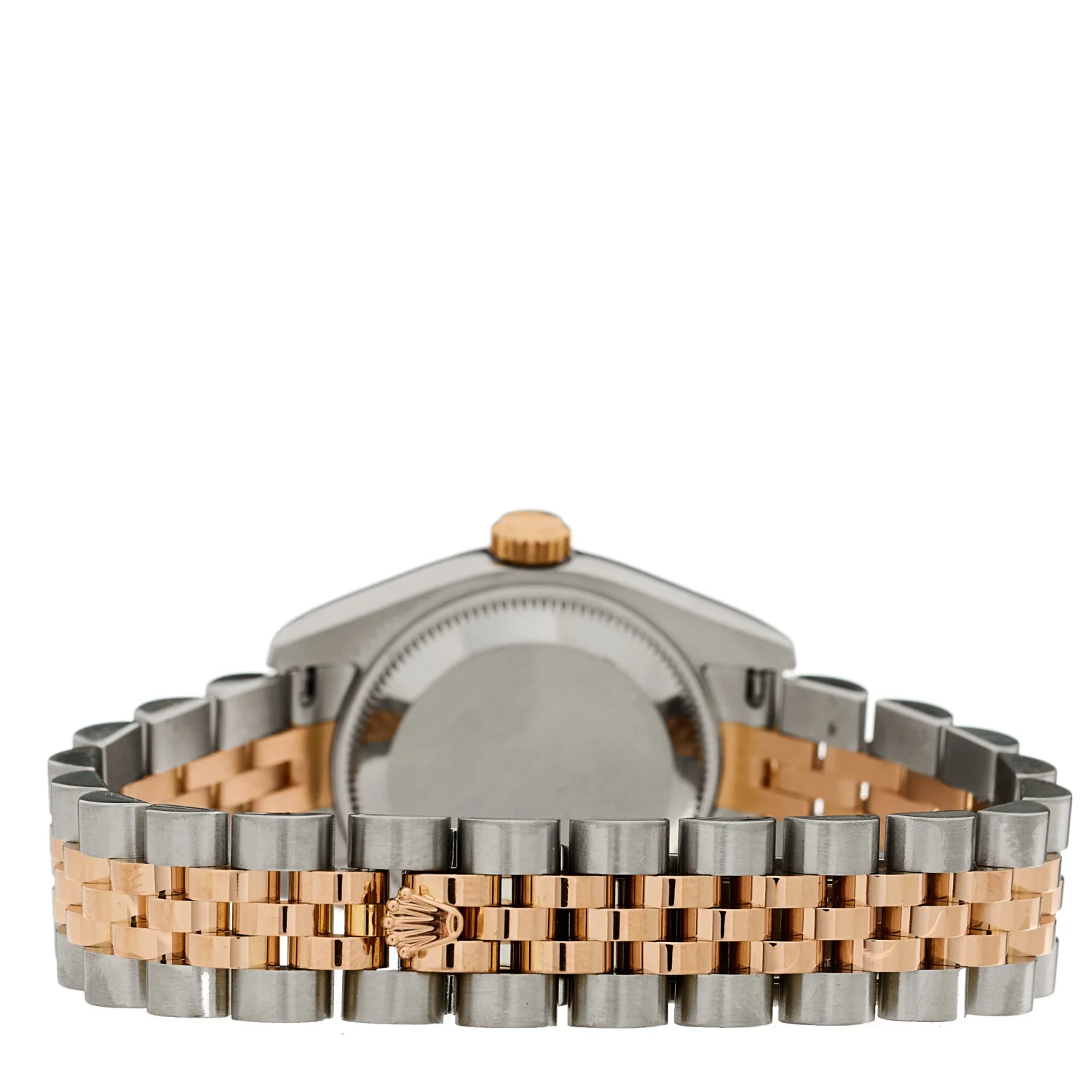 Stainless Steel 18K Everose Gold Diamond Black Mother of Pearl 26mm Oyster Perpetual Datejust Watch 179171 - Image 3