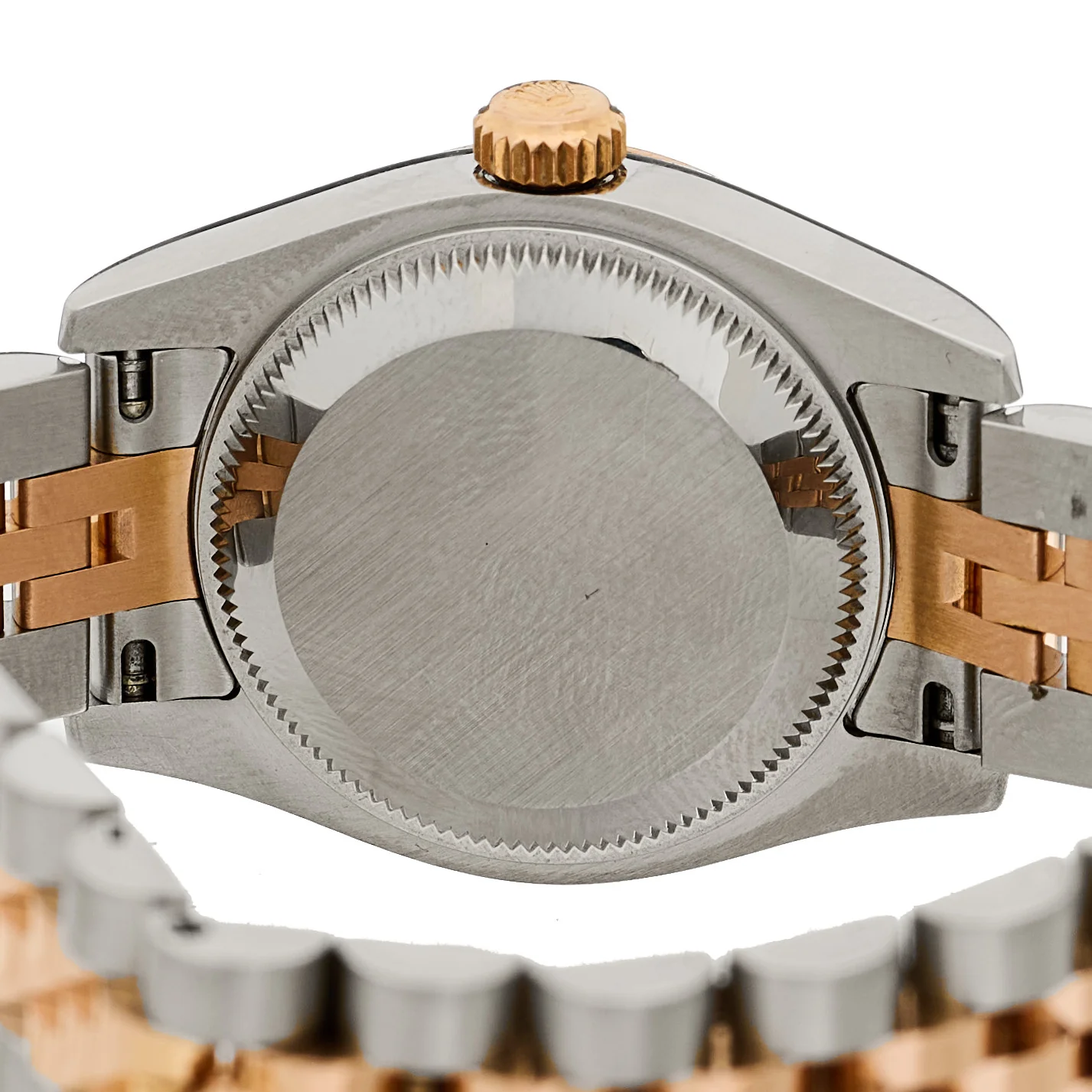 Stainless Steel 18K Everose Gold Diamond Black Mother of Pearl 26mm Oyster Perpetual Datejust Watch 179171 - Image 4
