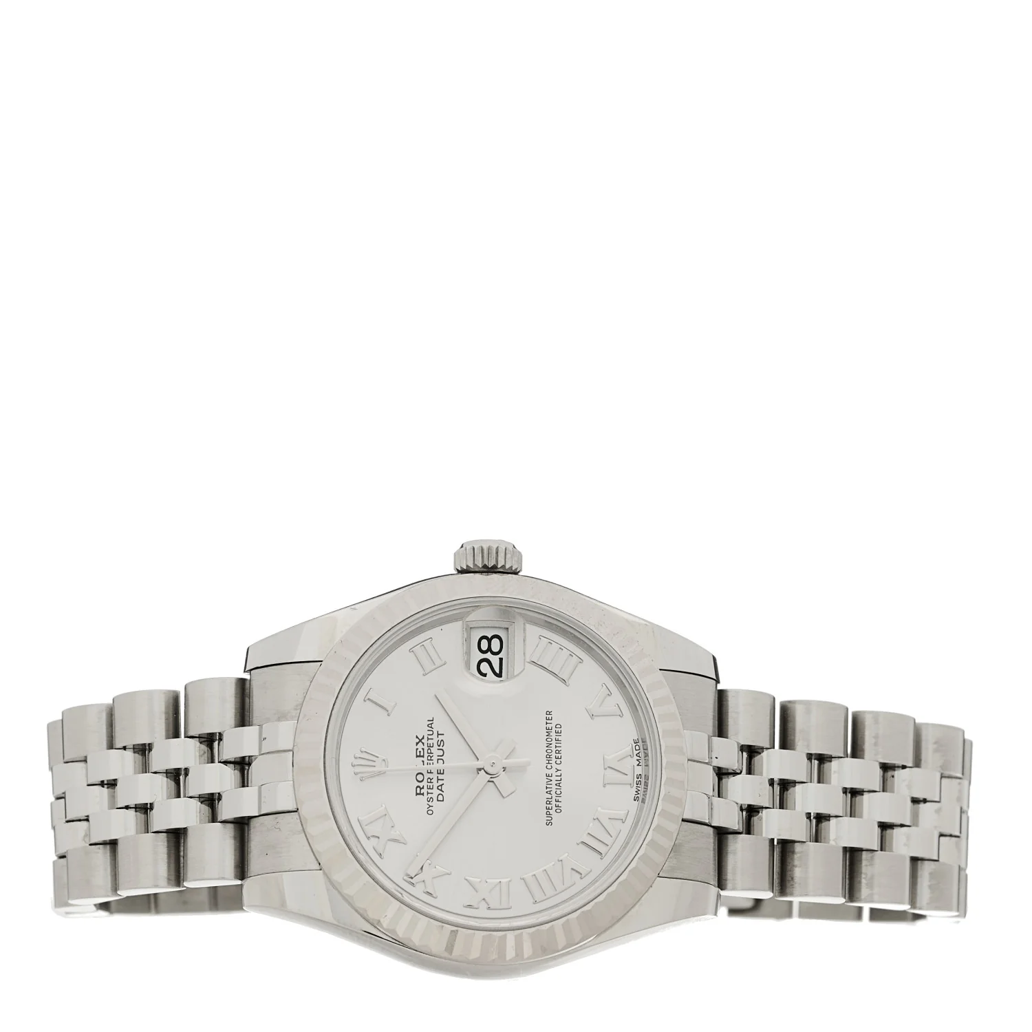 Stainless Steel 18K White Gold 31mm Oyster Perpetual Datejust Watch Silver Roman 178274 - Image 2