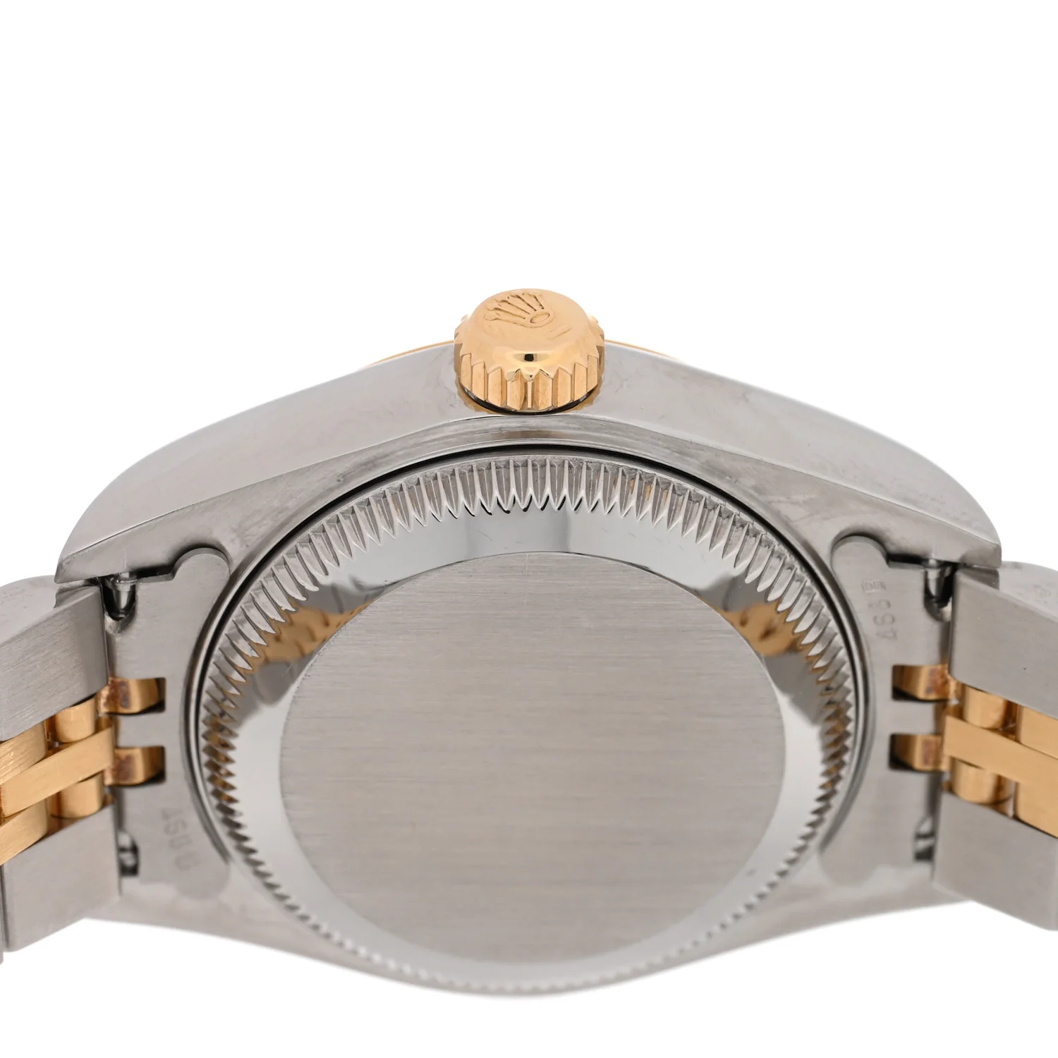 Stainless Steel 18K Yellow Gold 26mm Oyster Perpetual Datejust Watch White Pyramid Roman 79173 - Image 4