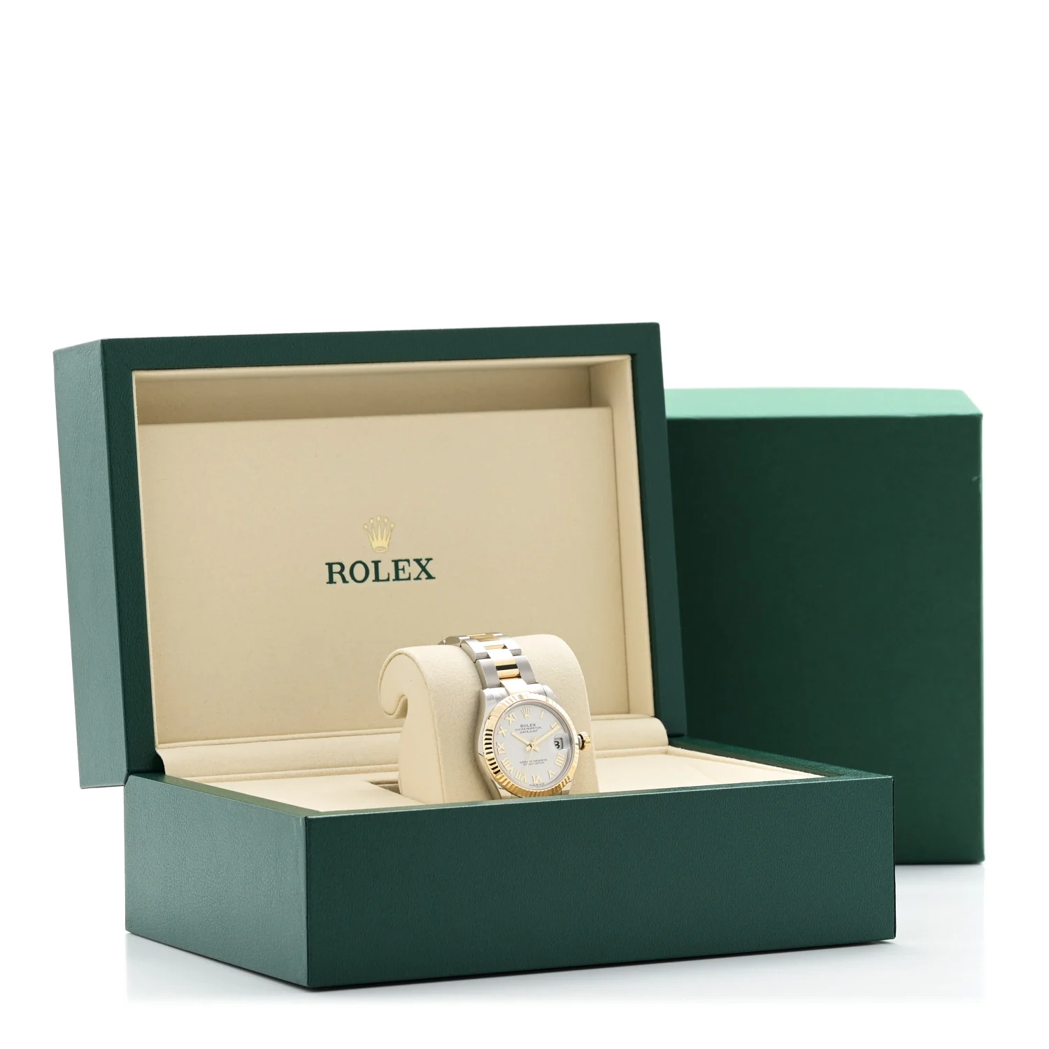 Stainless Steel 18K Yellow Gold 31mm Oyster Perpetual Datejust Watch White Roman 278273 - Image 5