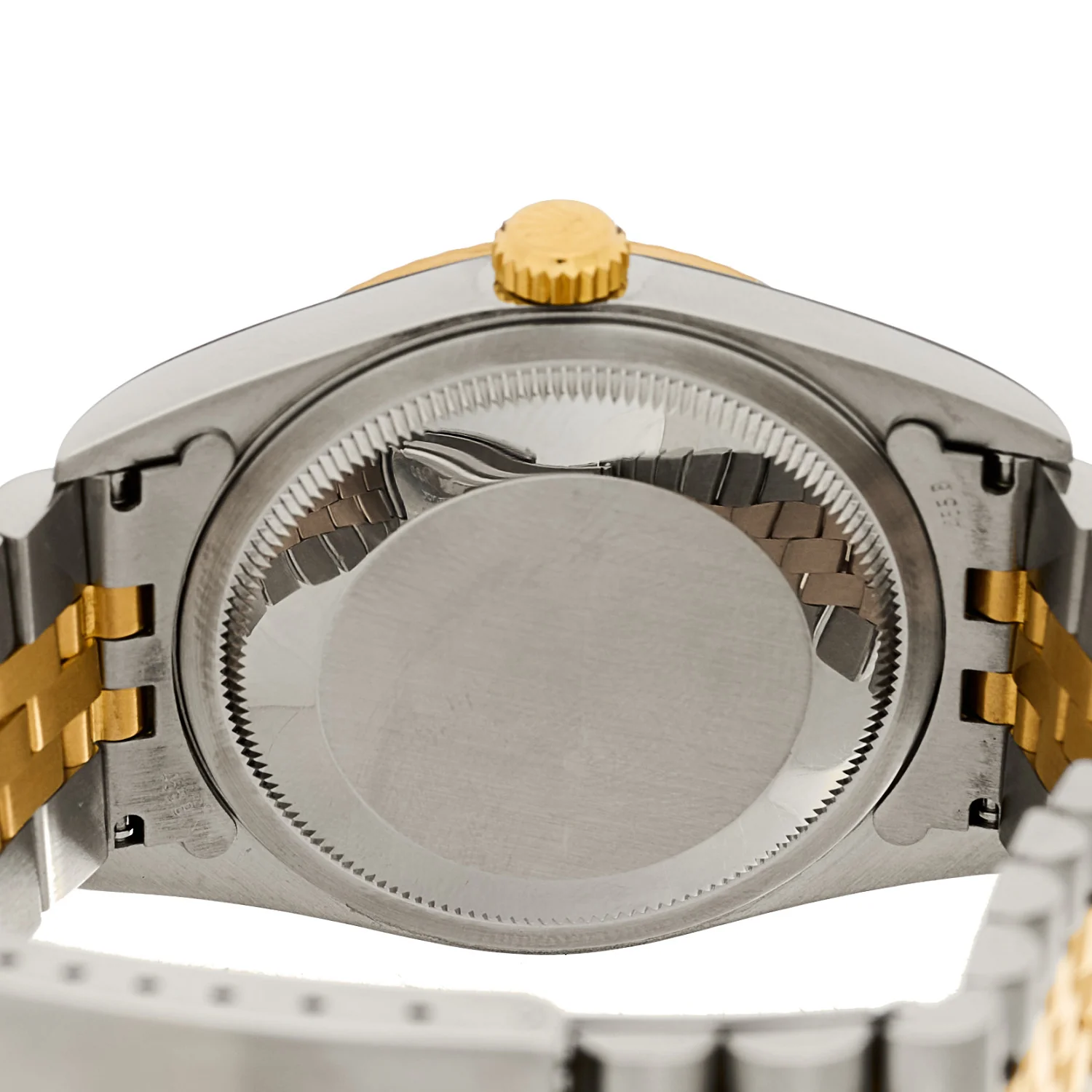 Stainless Steel 18K Yellow Gold 36mm Oyster Perpetual Datejust Watch Champagne Linen 16233 - Image 4