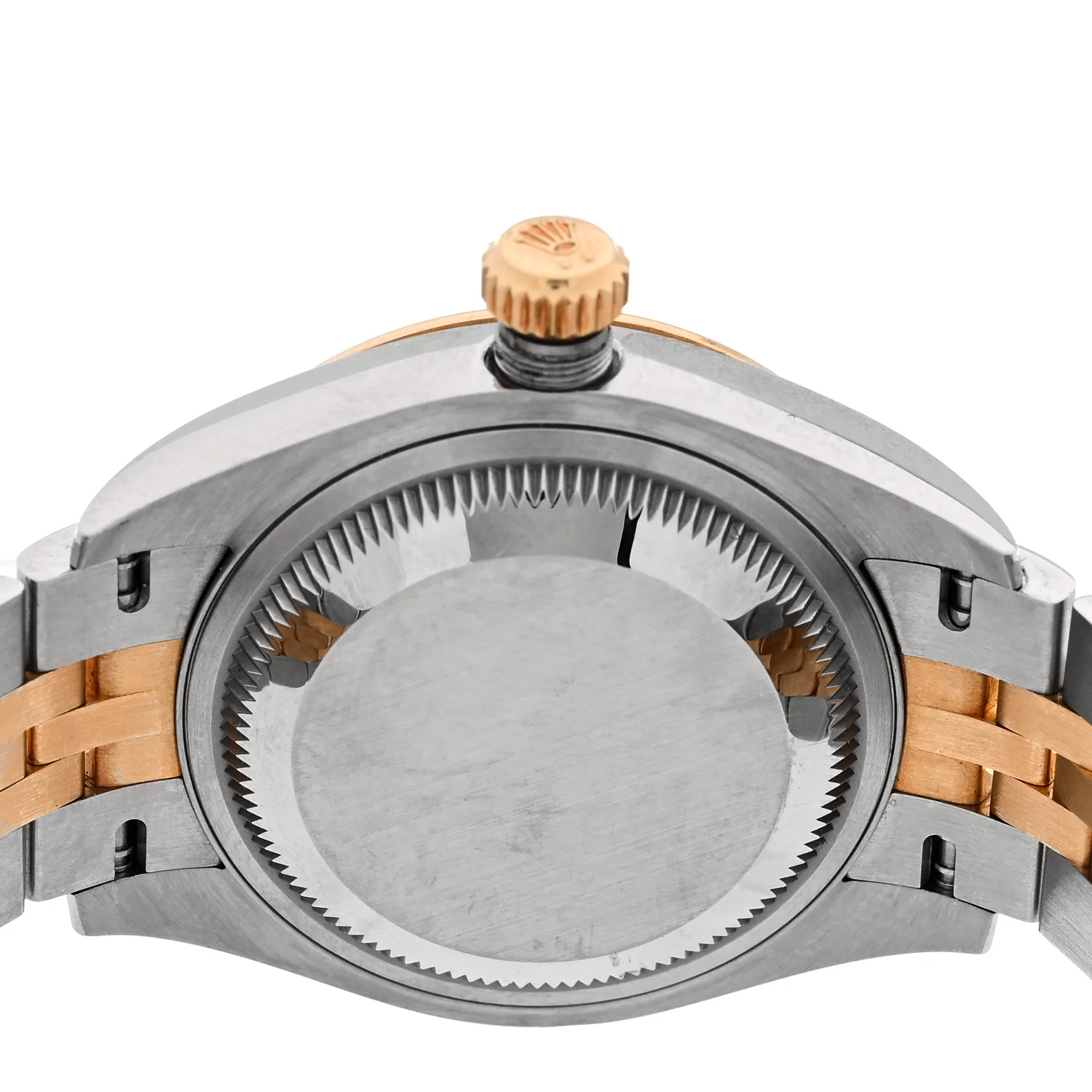 Stainless Steel 18K Yellow Gold Diamond 28mm Oyster Perpetual Datejust Watch Lavender Tapestry 279173 - Image 4