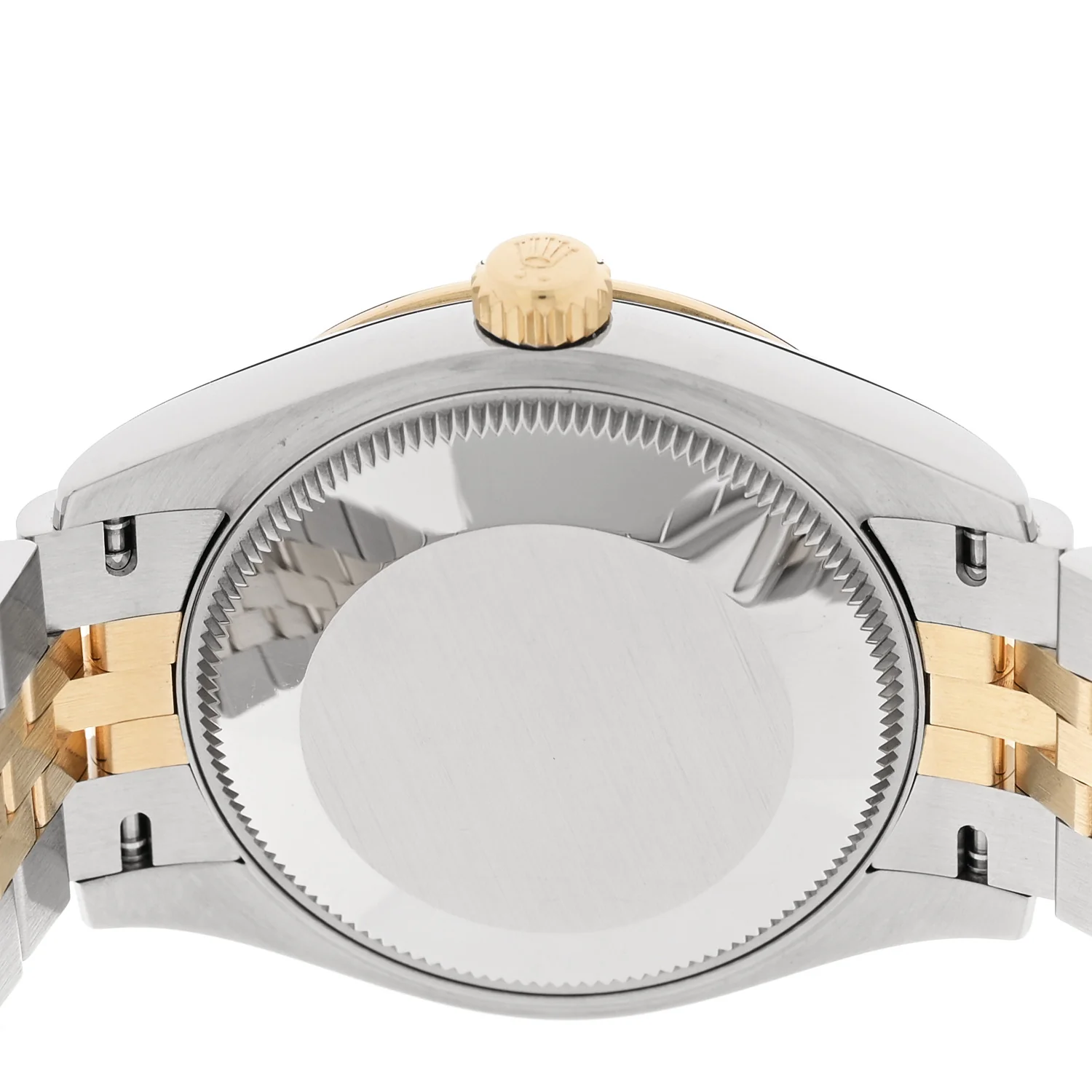 Stainless Steel 18K Yellow Gold Diamond 31mm Oyster Perpetual Datejust Watch Silver Roman 278273 - Image 4