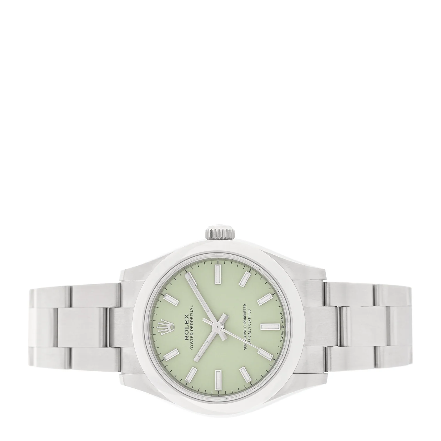 Stainless Steel 31mm Oyster Perpetual Watch Pistachio 277200 - Image 2