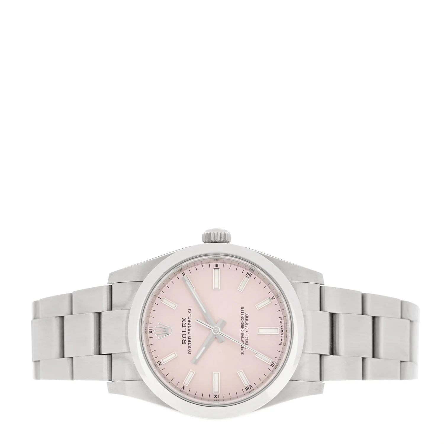 Stainless Steel 34mm Oyster Perpetual Watch Pink 124200 - Image 2