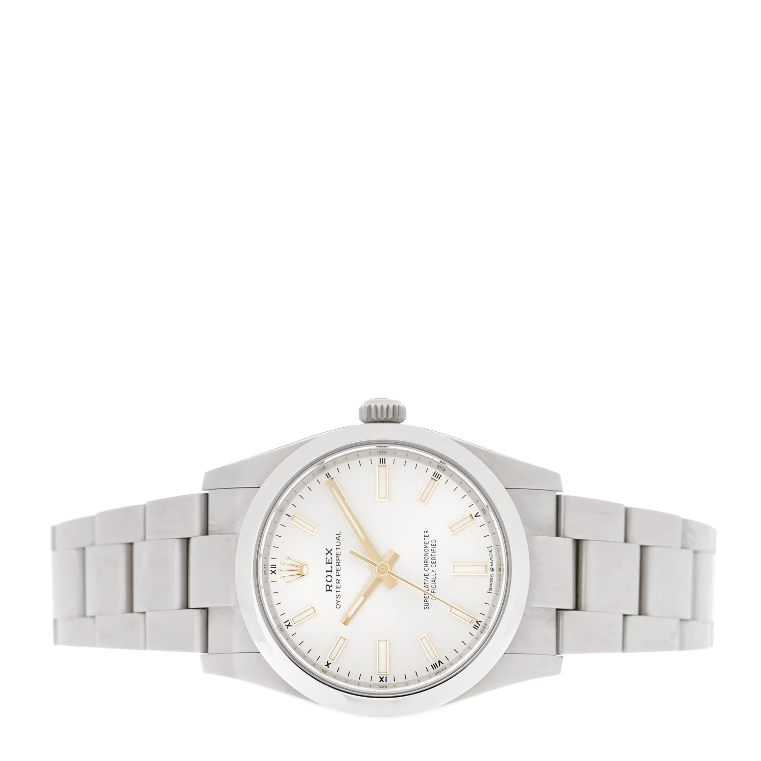 Stainless Steel 34mm Oyster Perpetual Watch Silver 124200 - Image 2