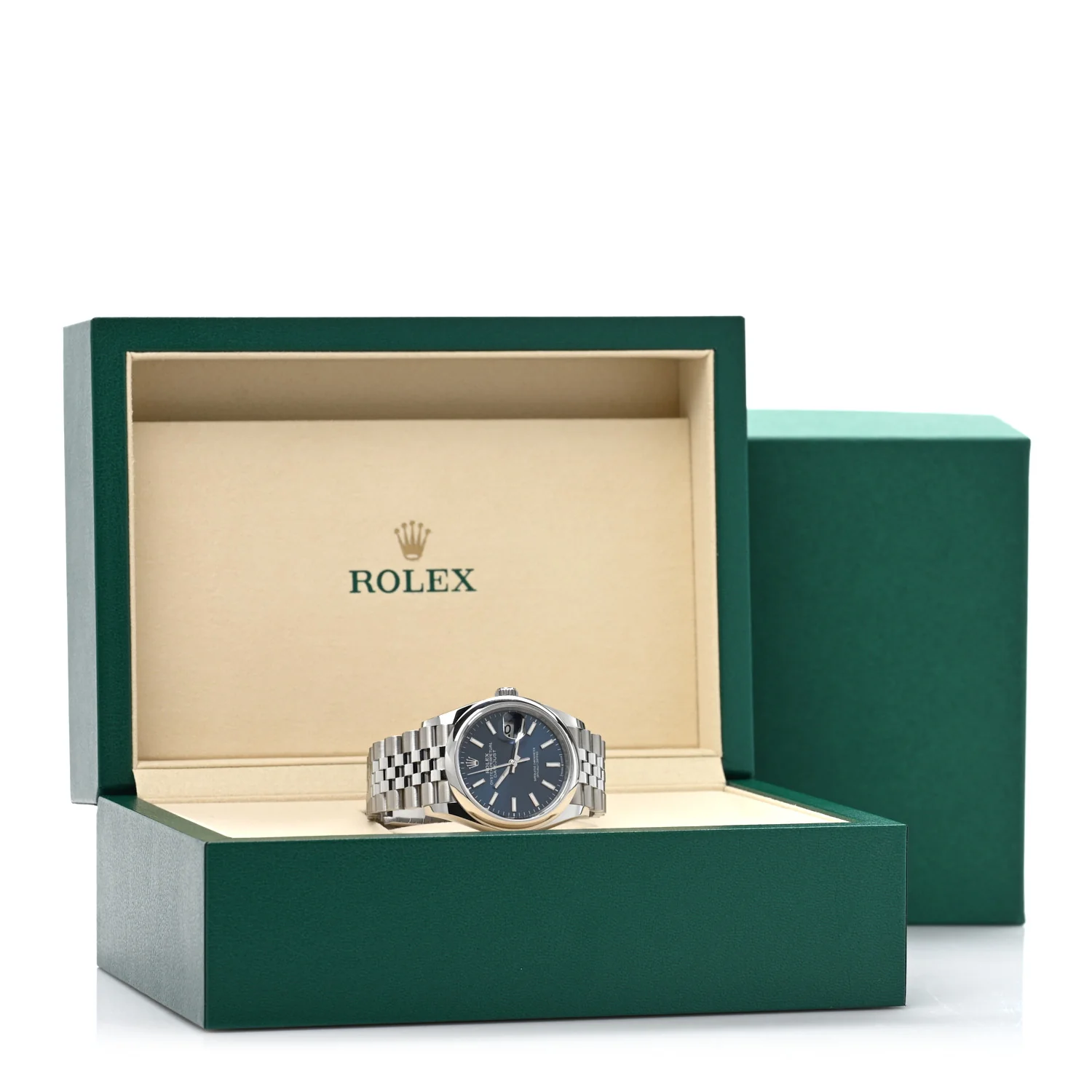 Stainless Steel 36mm Oyster Perpetual Datejust Watch Bright Blue 126200 - Image 5