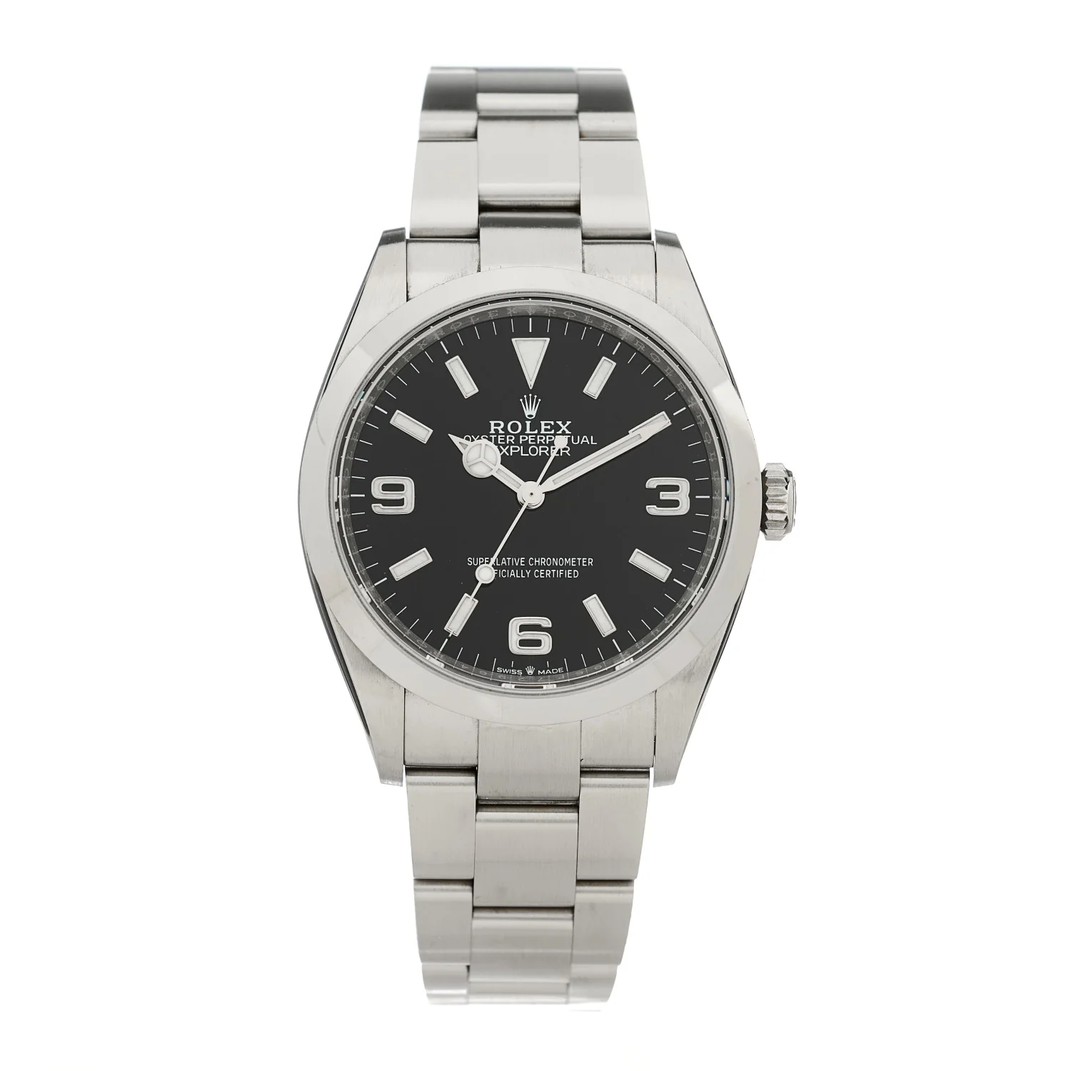 Stainless Steel 36mm Oyster Perpetual Explorer Watch Black 124270