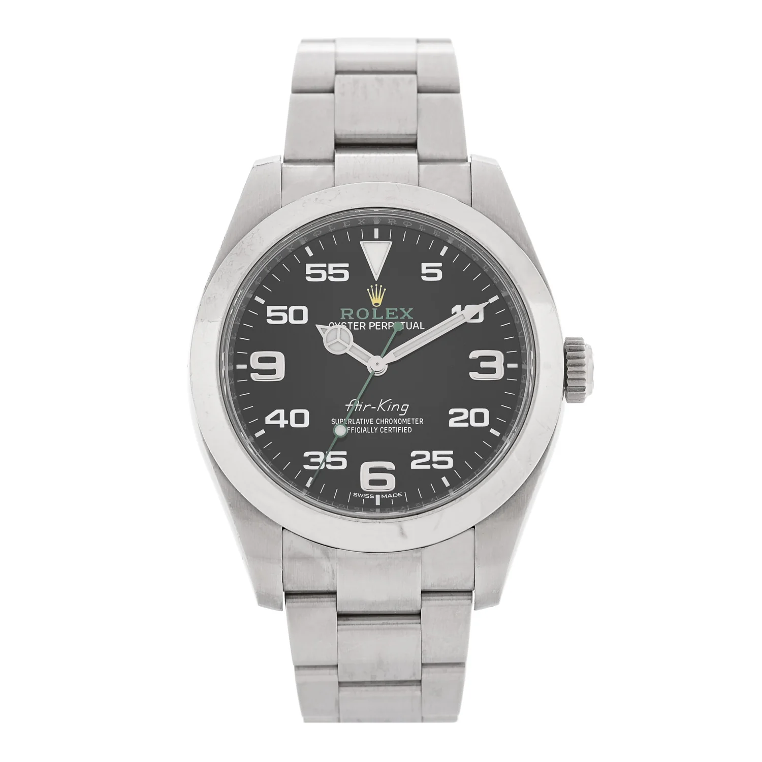 Stainless Steel 40mm Air-King Oyster Perpetual Watch Black 116900