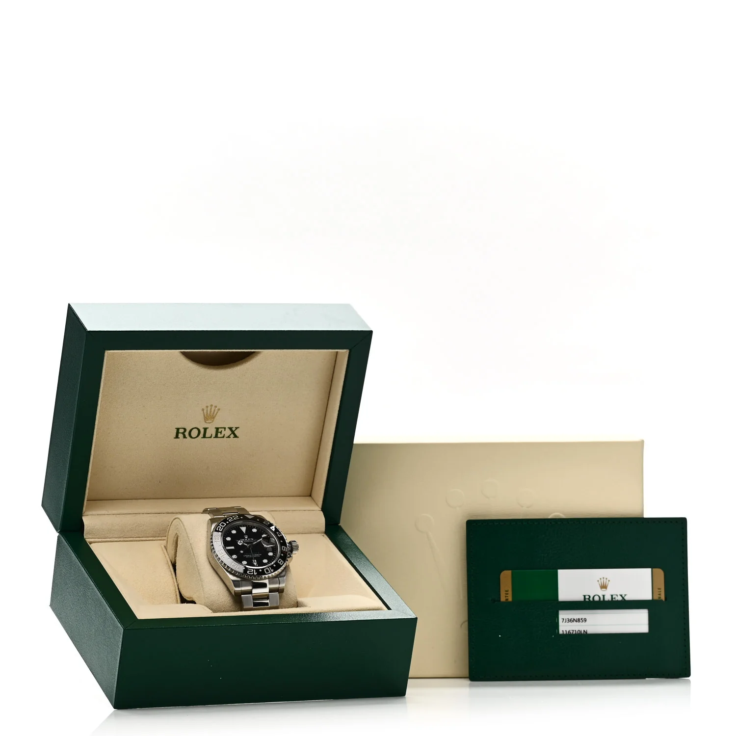 Stainless Steel 40mm Oyster Perpetual Date GMT Master II Watch Black 116710LN - Image 5