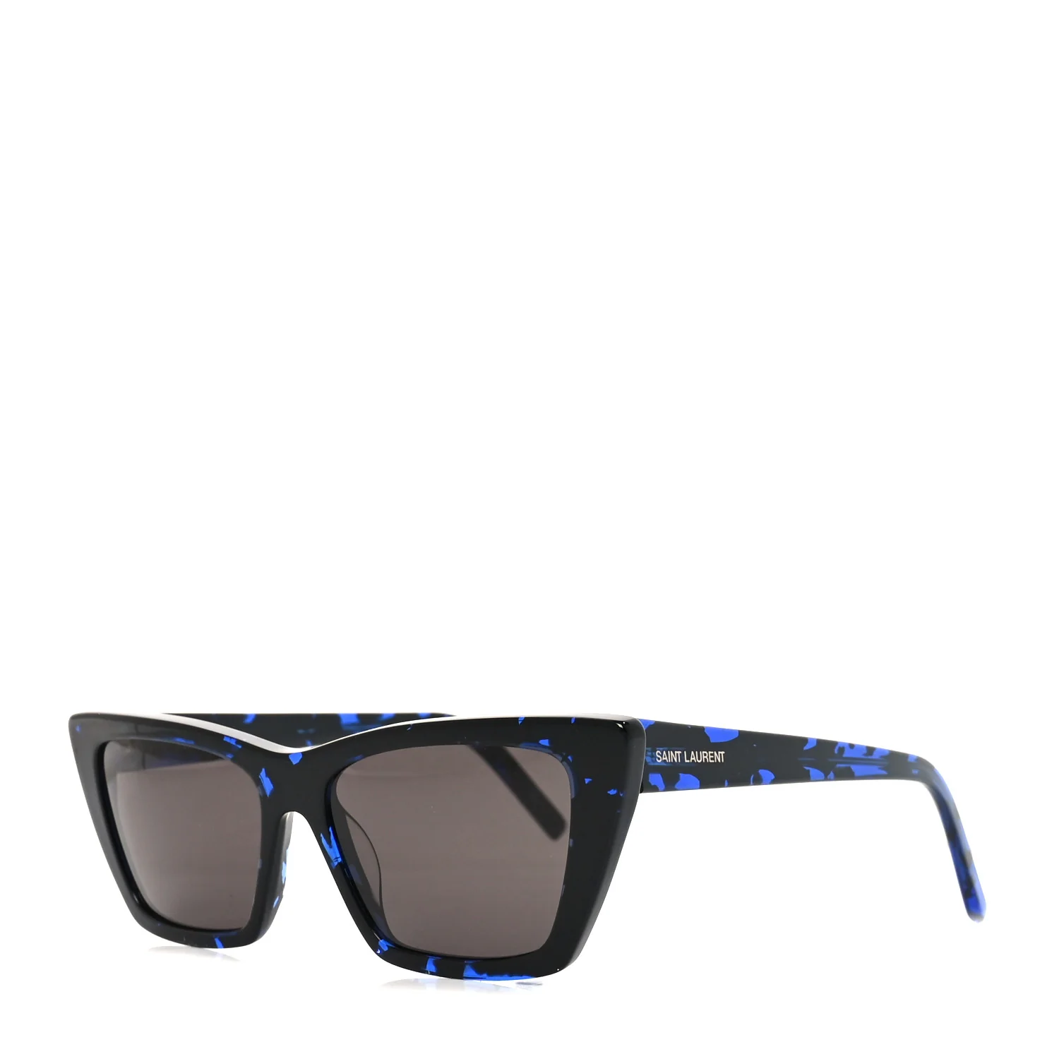 Acetate Mica Cat Eye Sunglasses SL 276 Black Blue