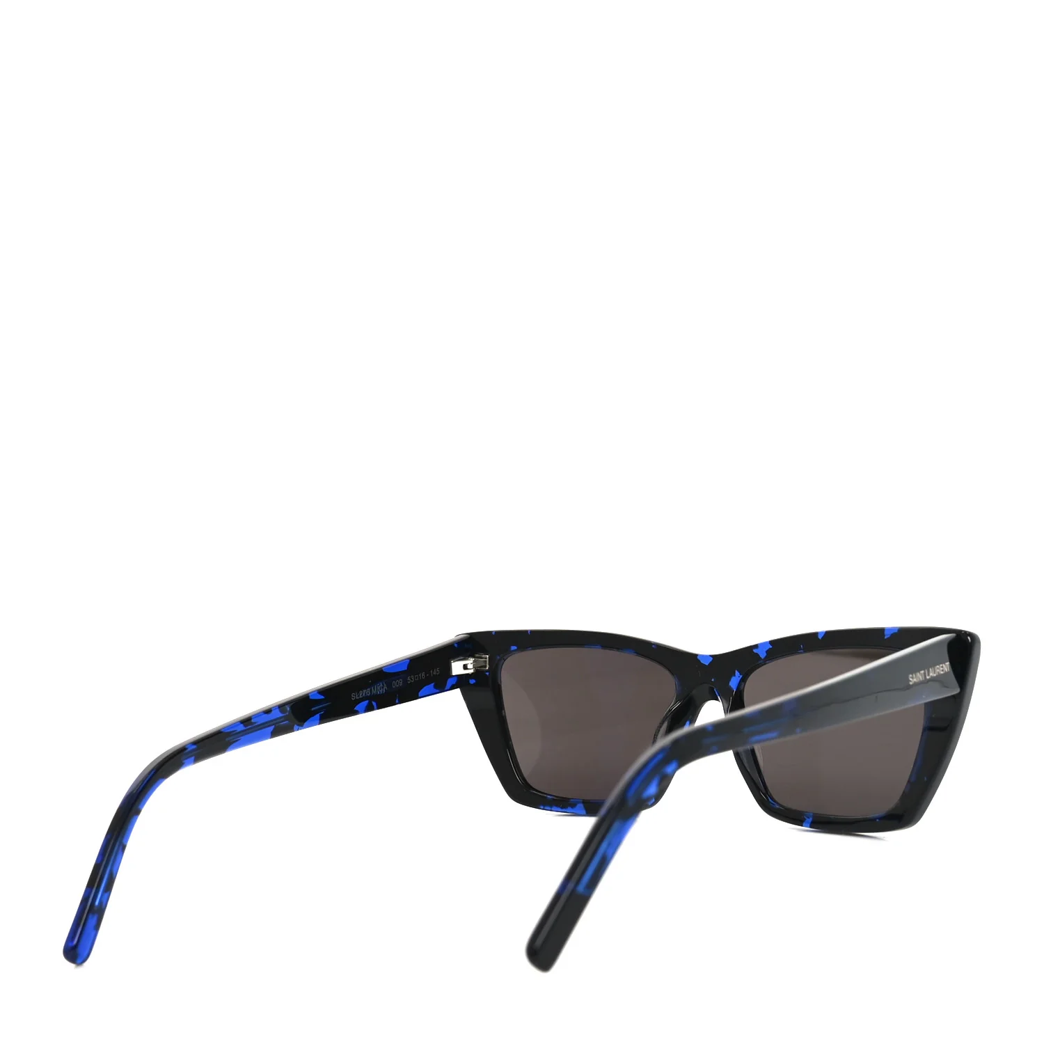Acetate Mica Cat Eye Sunglasses SL 276 Black Blue - Image 4