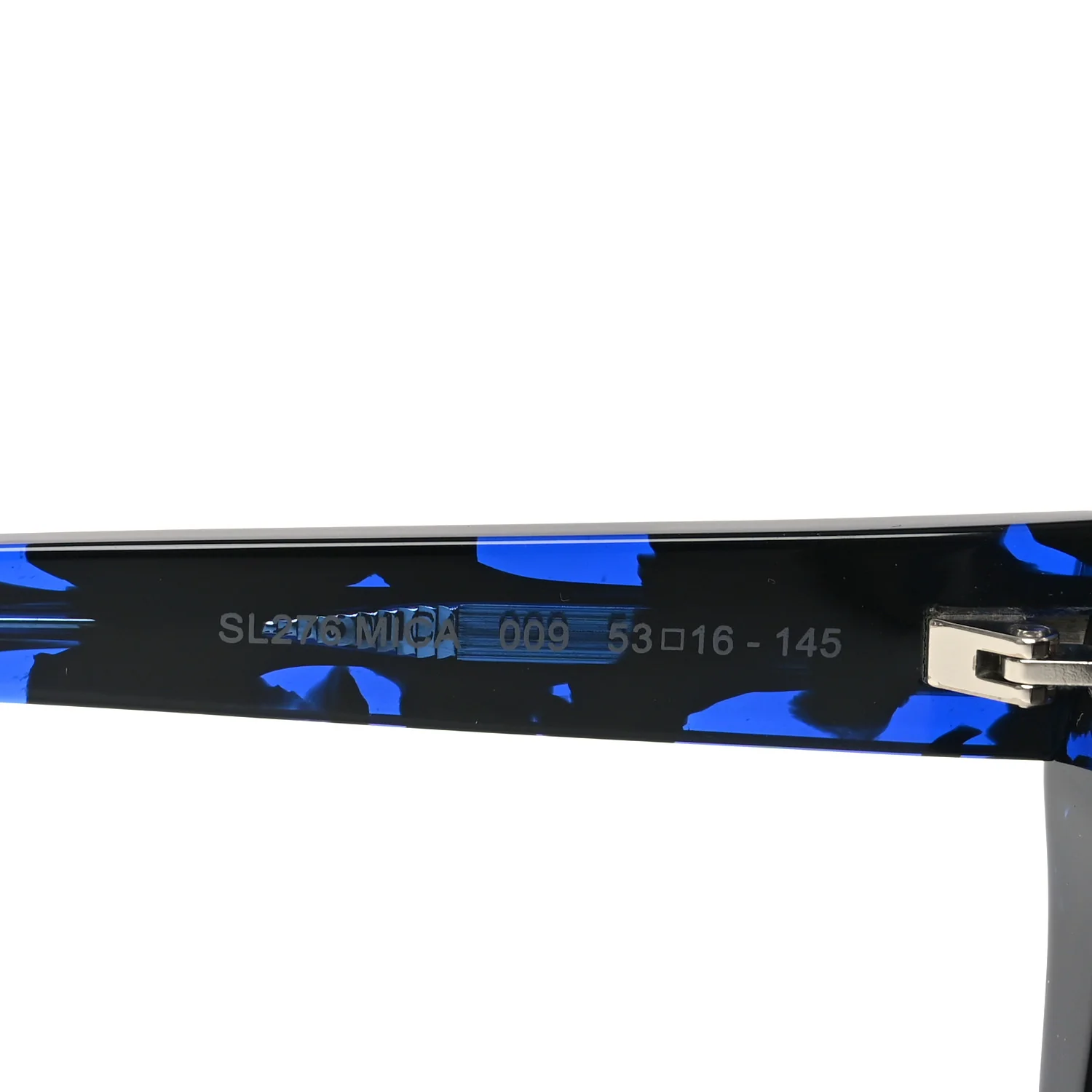 Acetate Mica Cat Eye Sunglasses SL 276 Black Blue - Image 7