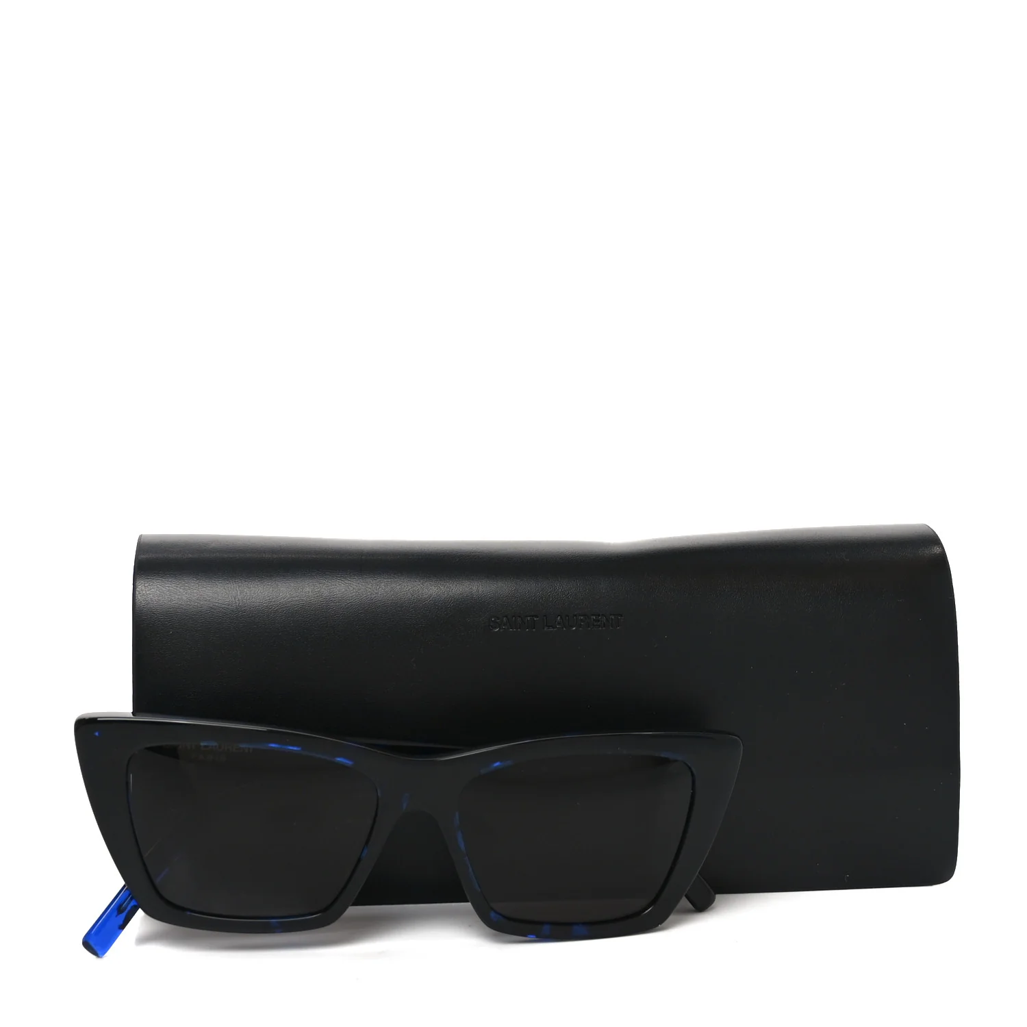 Acetate Mica Cat Eye Sunglasses SL 276 Black Blue - Image 8