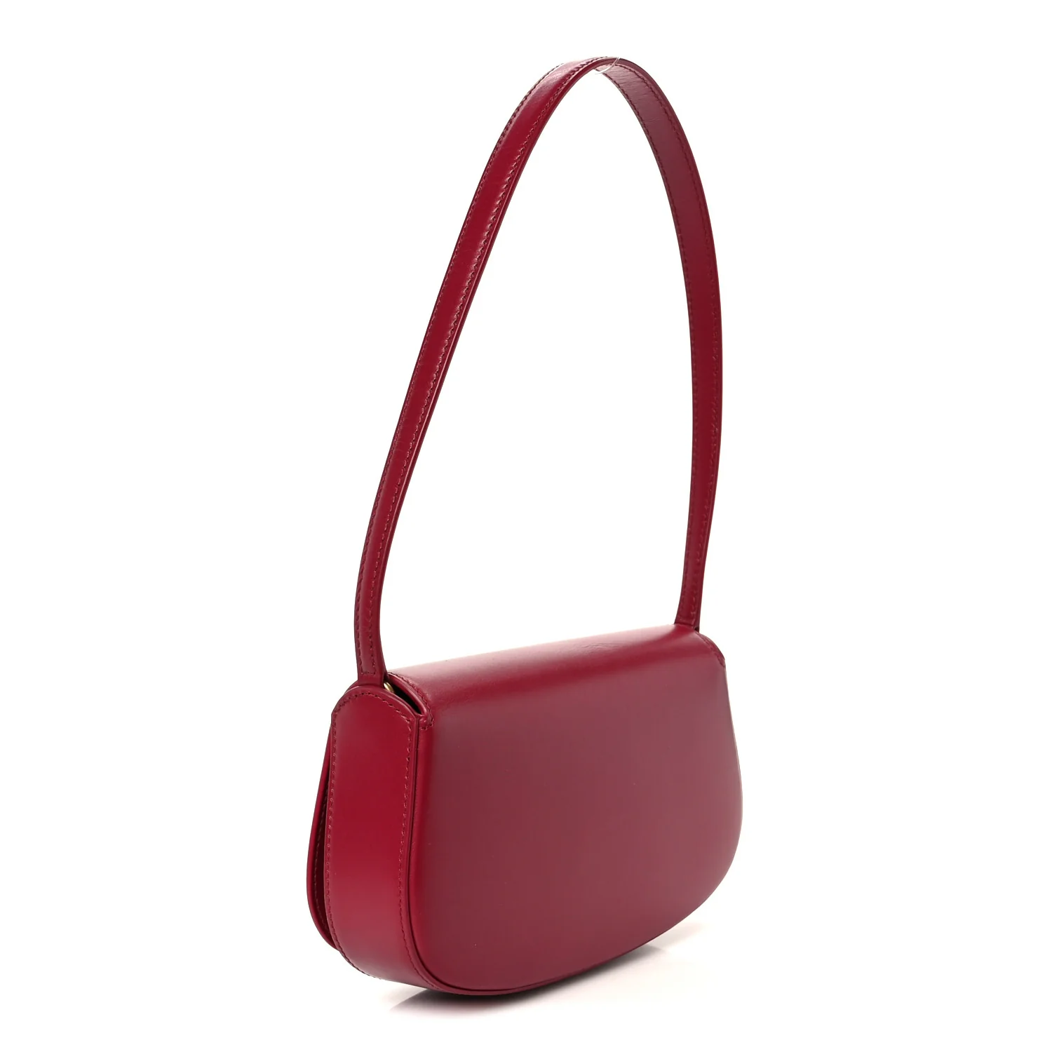 Box Calfskin Mini Voltaire Shoulder Bag Burgundy - Image 3