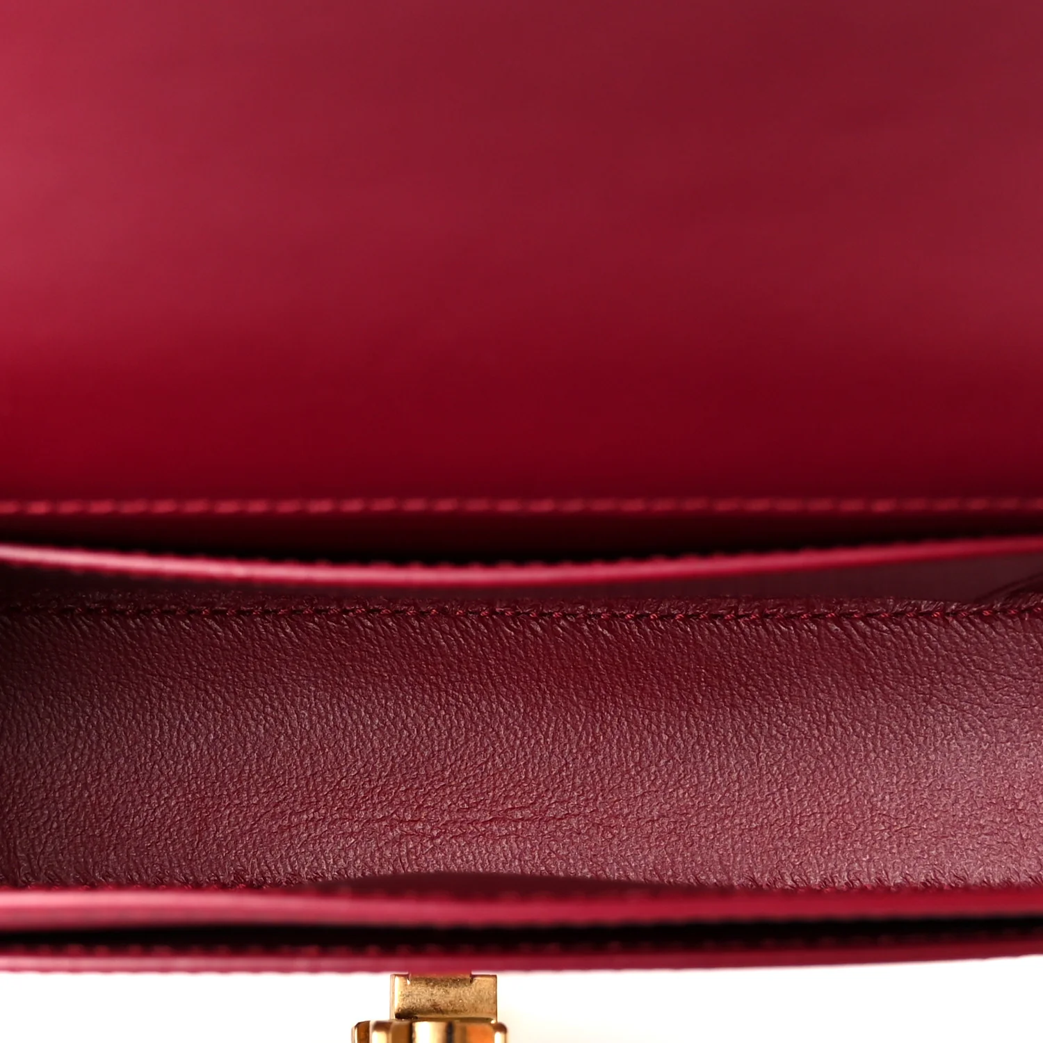 Box Calfskin Mini Voltaire Shoulder Bag Burgundy - Image 5
