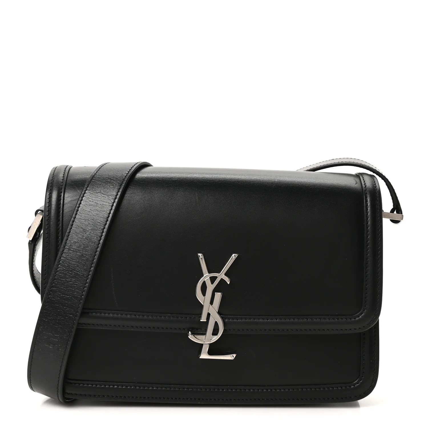 Box Calfskin Monogram Medium Solferino Satchel Black