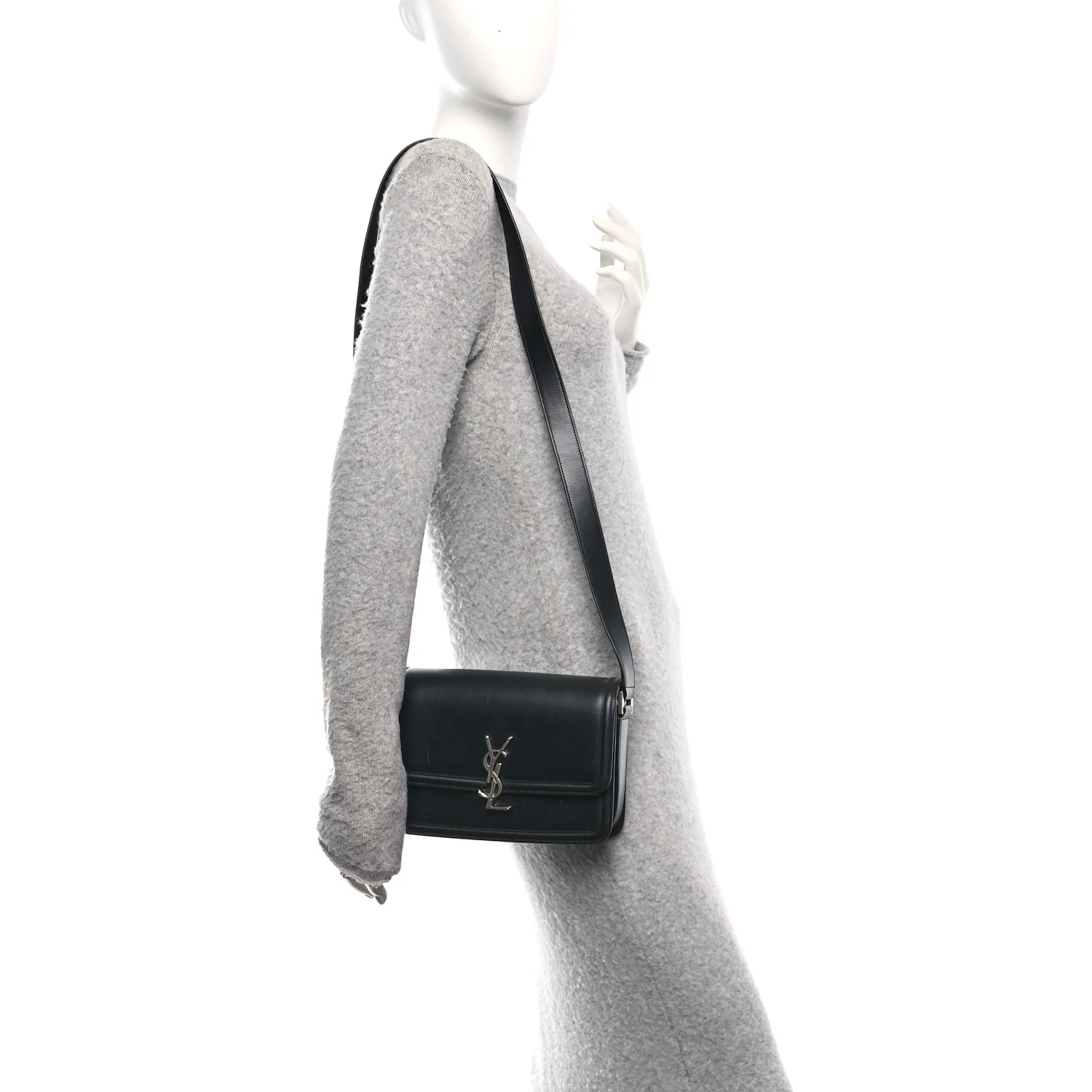 Box Calfskin Monogram Medium Solferino Satchel Black - Image 2