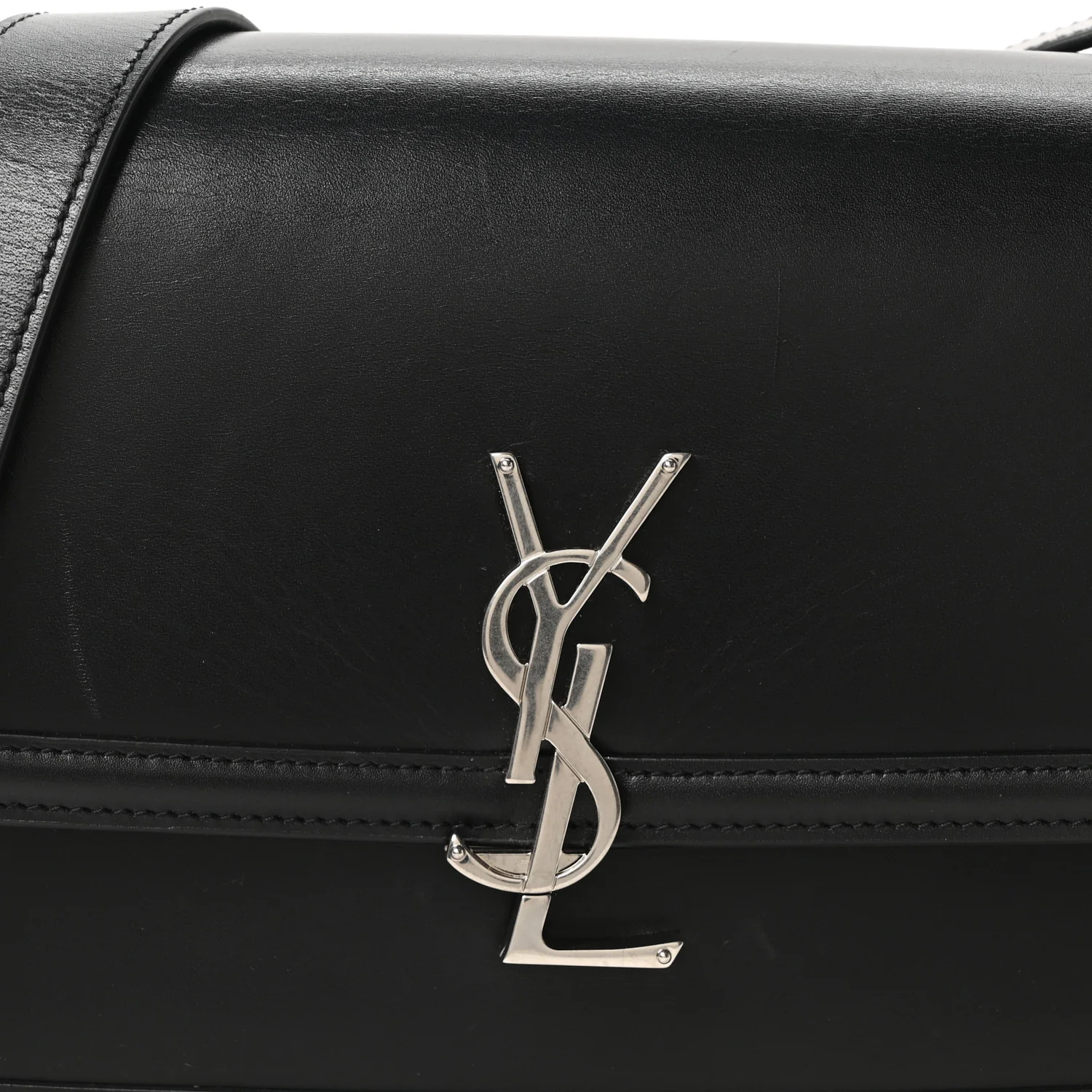 Box Calfskin Monogram Medium Solferino Satchel Black - Image 8