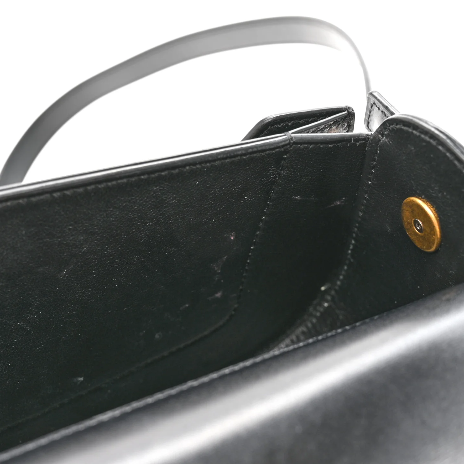 Box Calfskin Voltaire Top Handle Crossbody Bag Black - Image 13