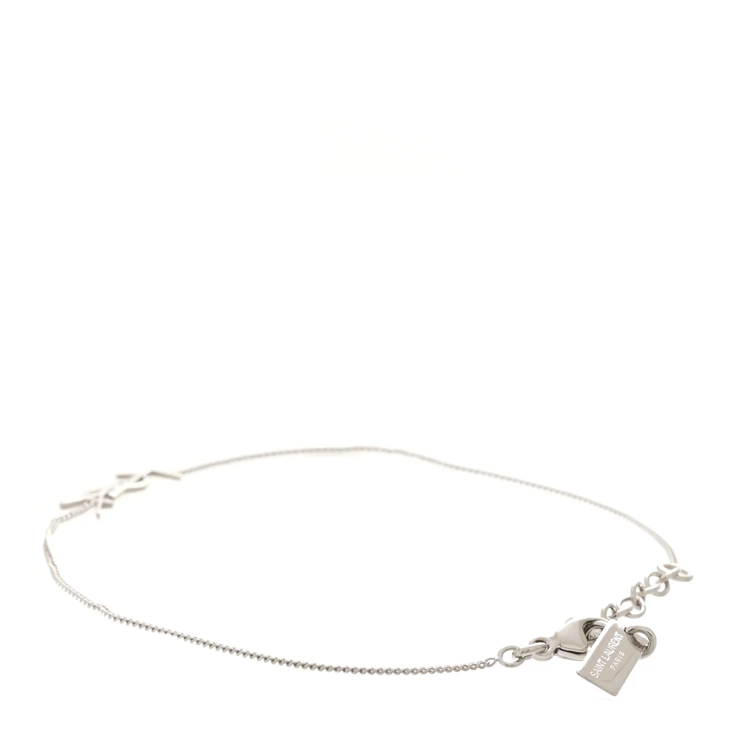 Brass Monogram Charm Bracelet L Silver - Image 3