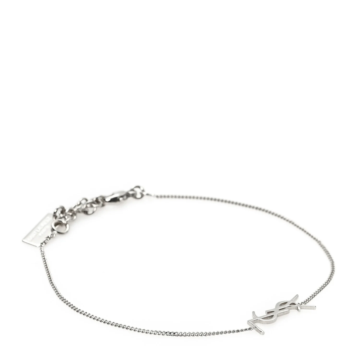 Brass Monogram Charm Bracelet Silver