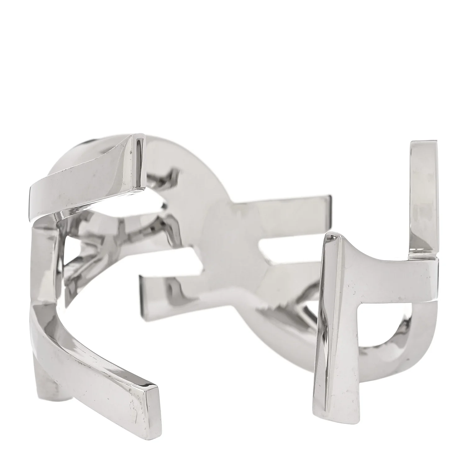 Brass Monogram Cuff Bracelet Palladium - Image 2