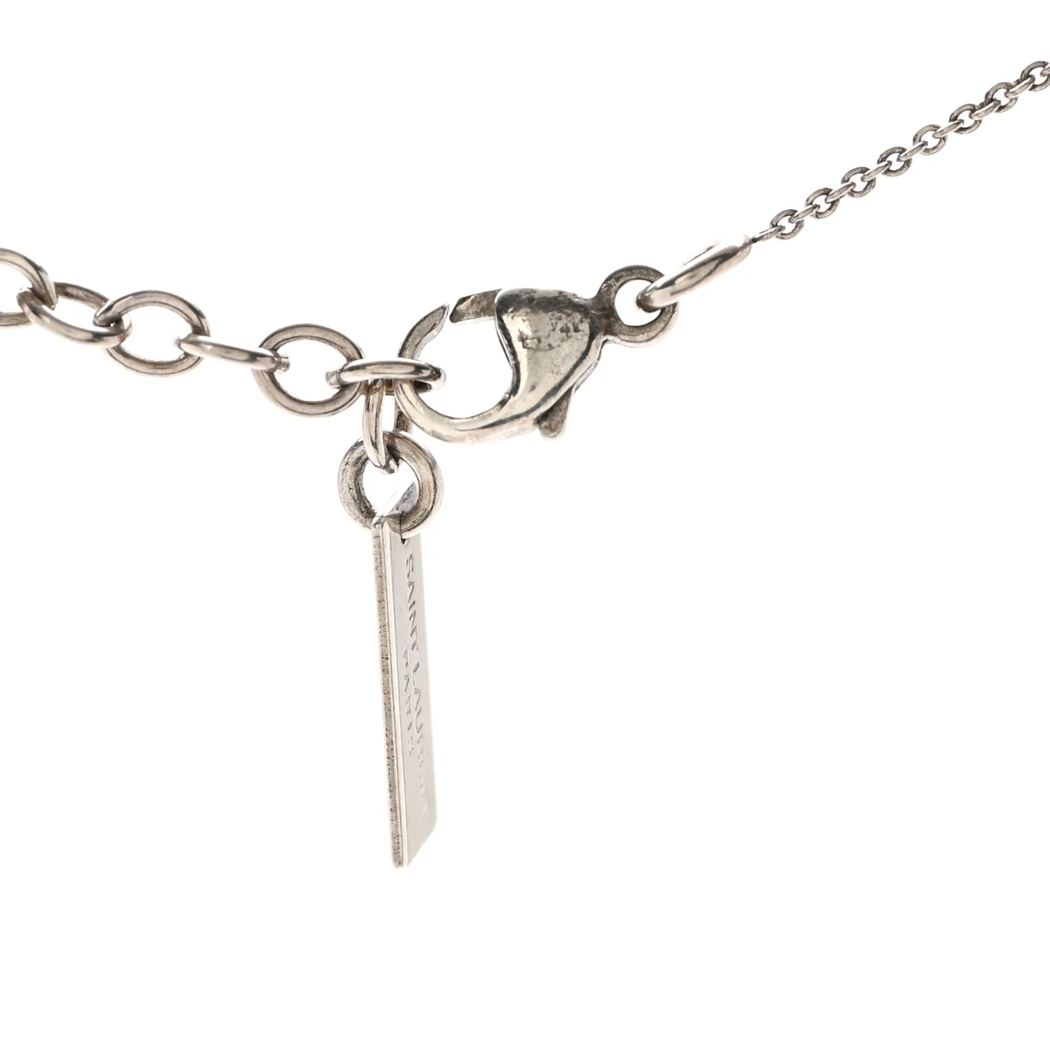 Brass Triangle Pendant Long Necklace Oxidized Silver - Image 6