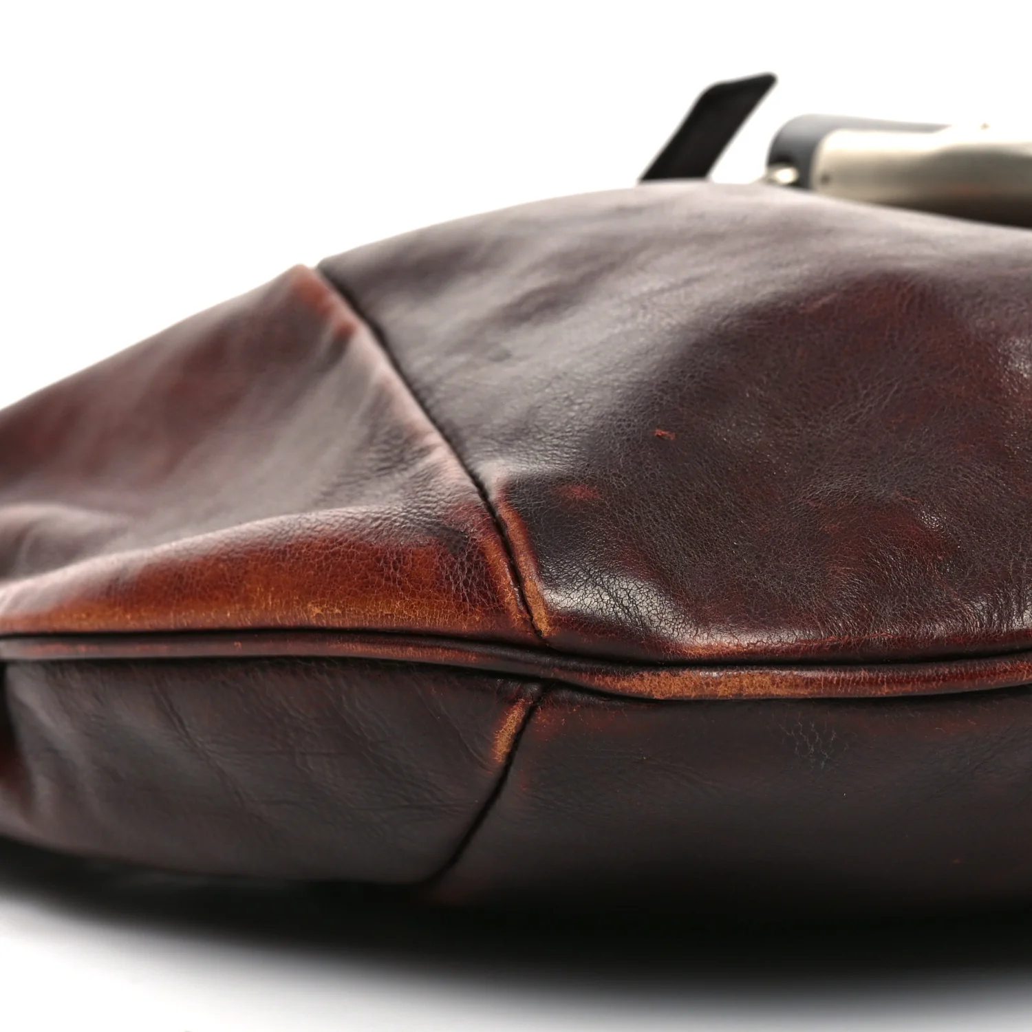 Buffalo Horn Shangri-La Mombasa Hobo Burgundy - Image 8