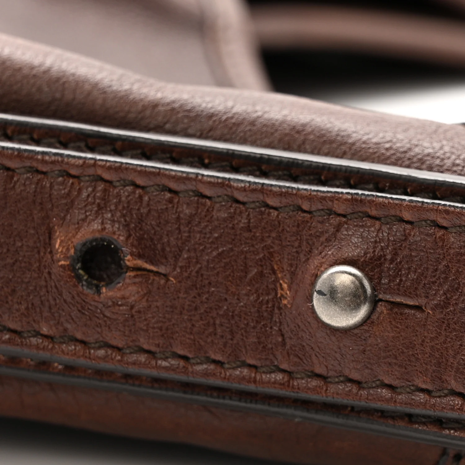 Buffalo Leather Medium Mombasa Horn Bag Brown - Image 10