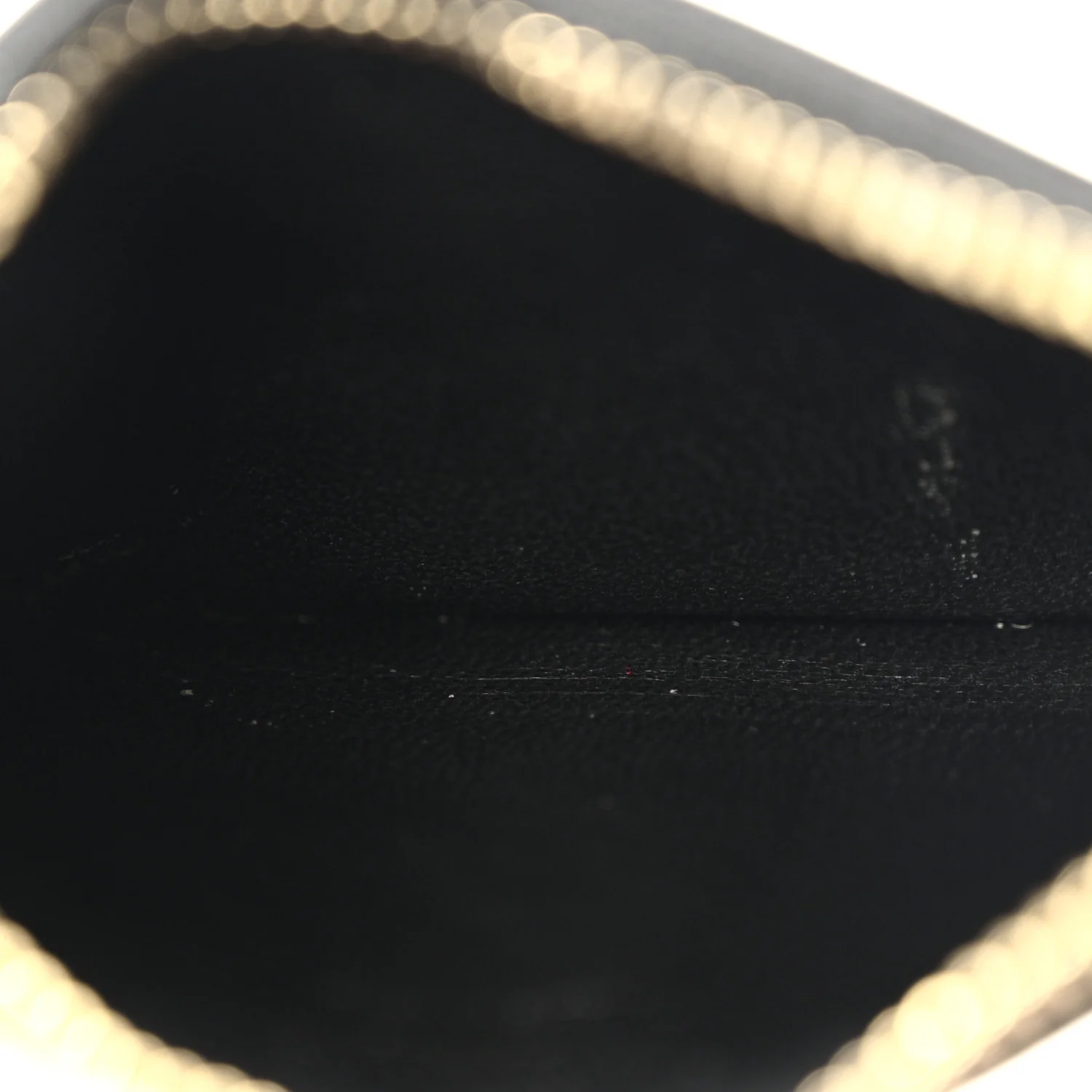 Calfskin 5 Fragments Zip Pouch Card Holder Black - Image 5