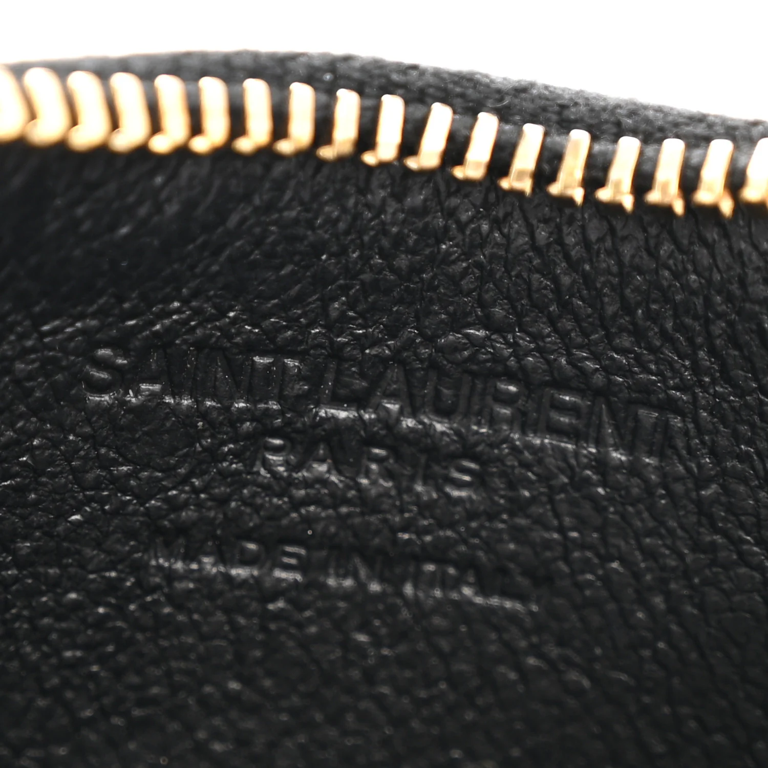 Calfskin 5 Fragments Zip Pouch Card Holder Black - Image 11