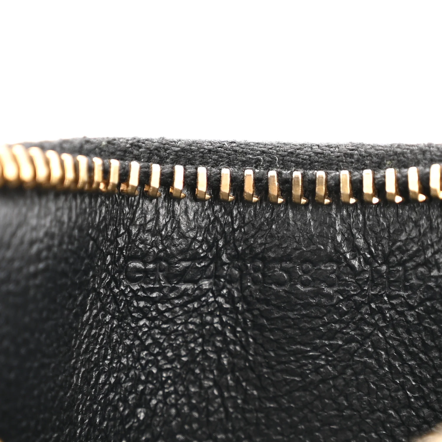 Calfskin 5 Fragments Zip Pouch Card Holder Black - Image 13