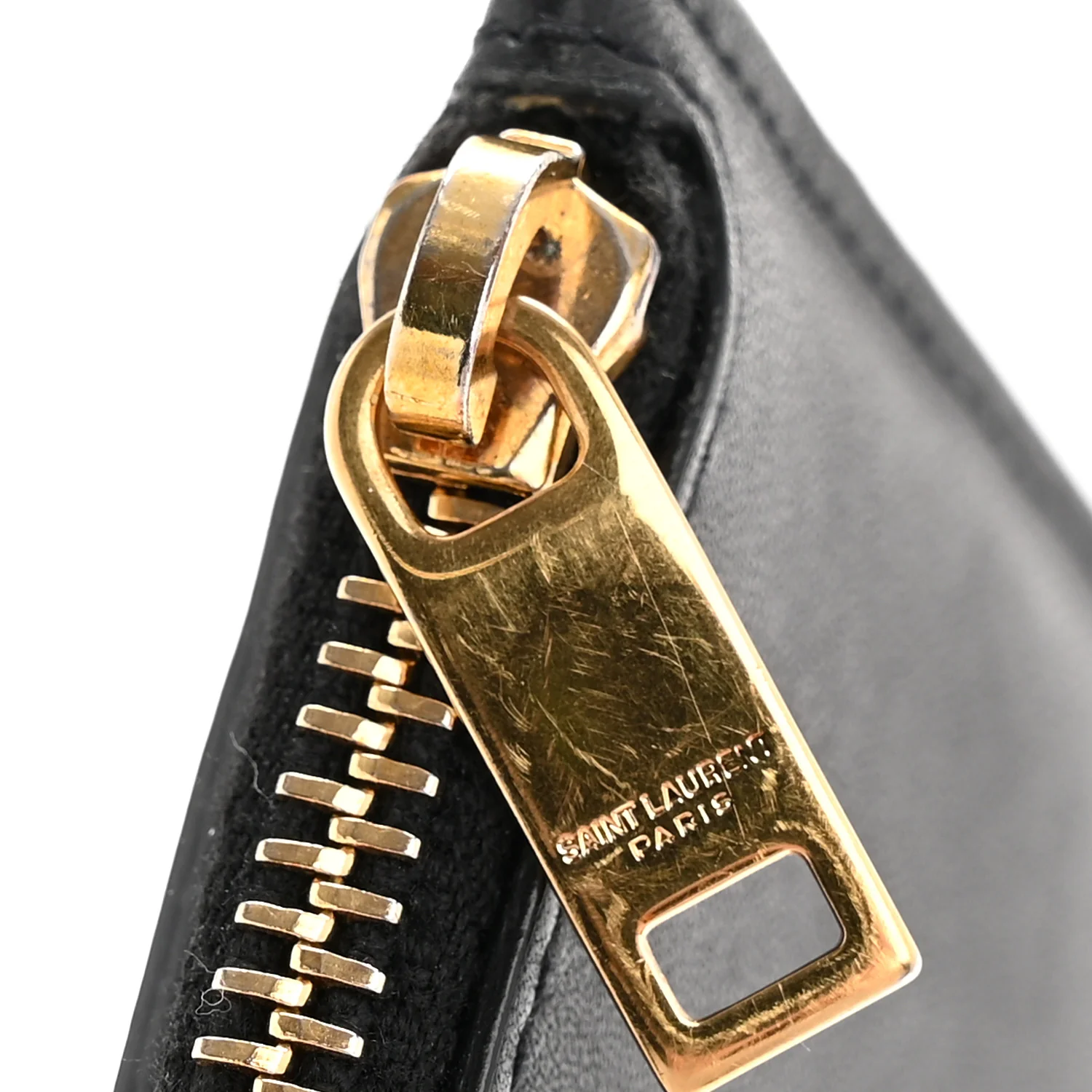 Calfskin 5 Fragments Zip Pouch Card Holder Black - Image 15
