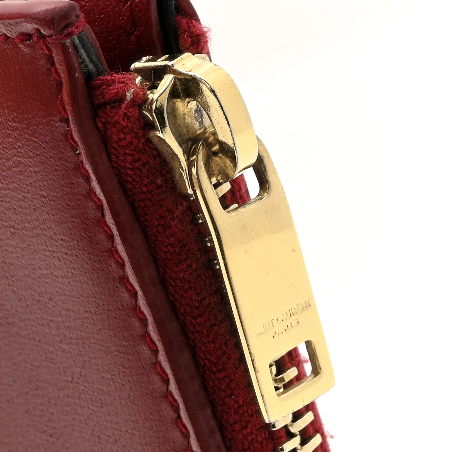 Calfskin 5 Fragments Zip Pouch Card Holder Opyum Red - Image 8